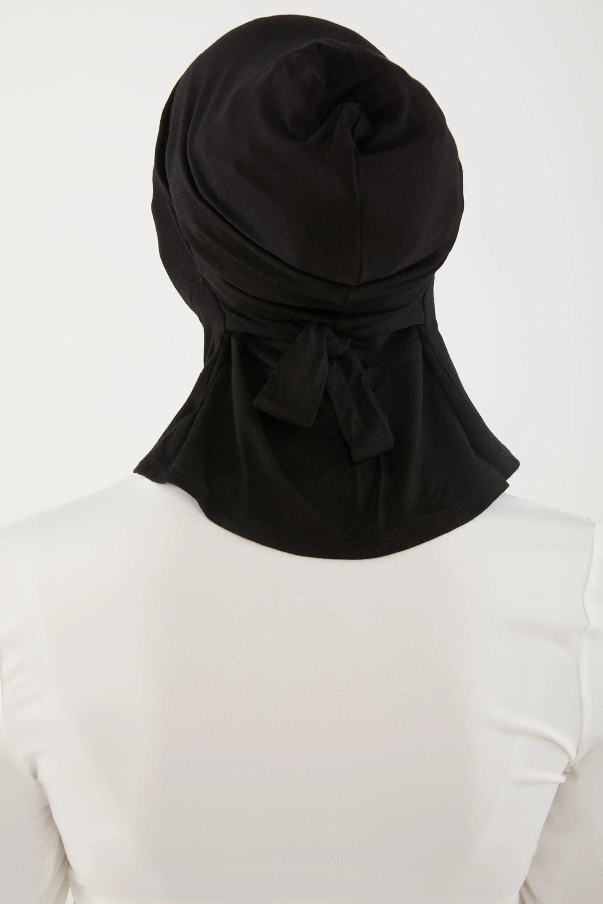 Mia Mini Neck Cover Hijab- Black - Image 3