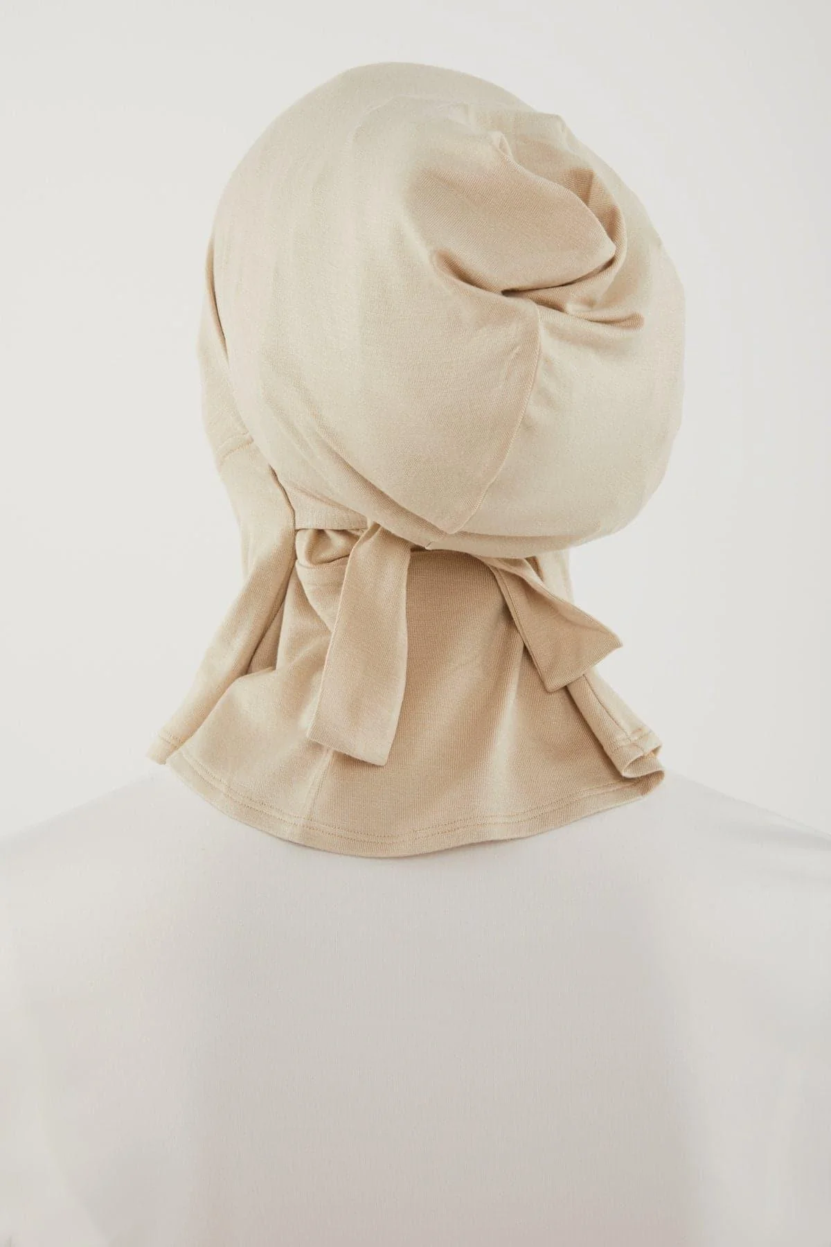 Mia Mini Neck Cover Hijab- Nude - Image 3