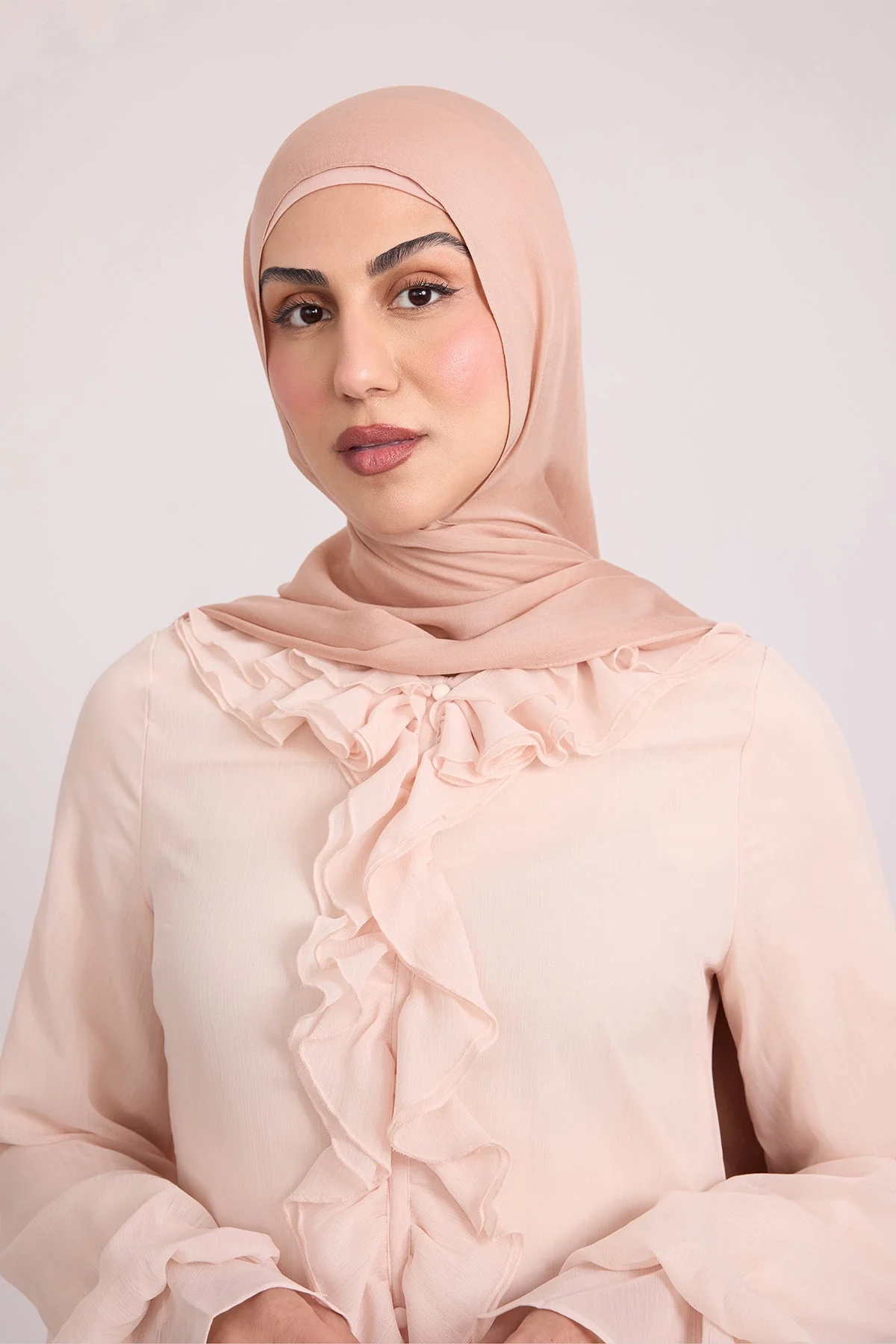 Mira Ruffle Long Sleeve Maxi Dress - Rose - Image 10
