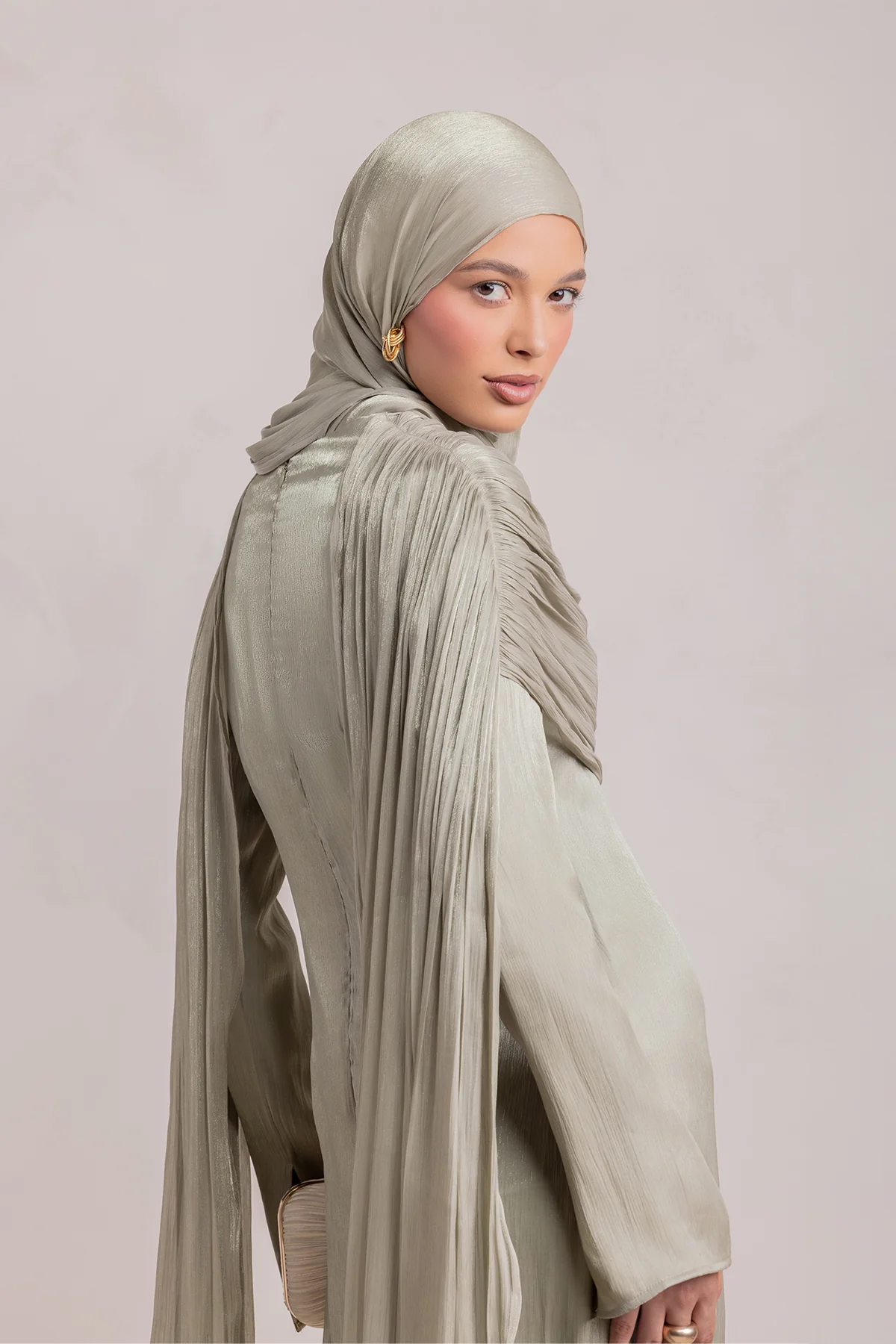 Muna Cape Gown - Eucalyptus Veil - Image 11