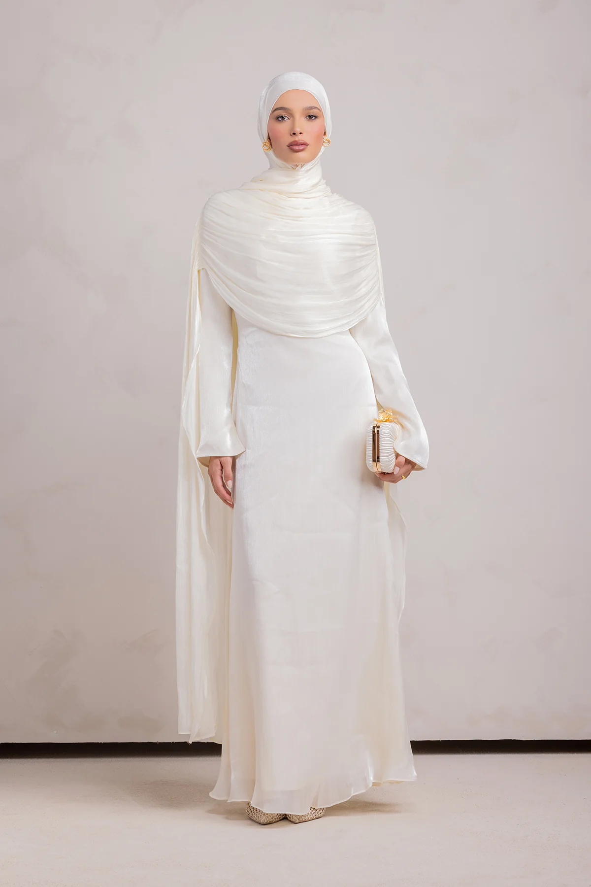 Muna Cape Gown - Ivory - Image 6