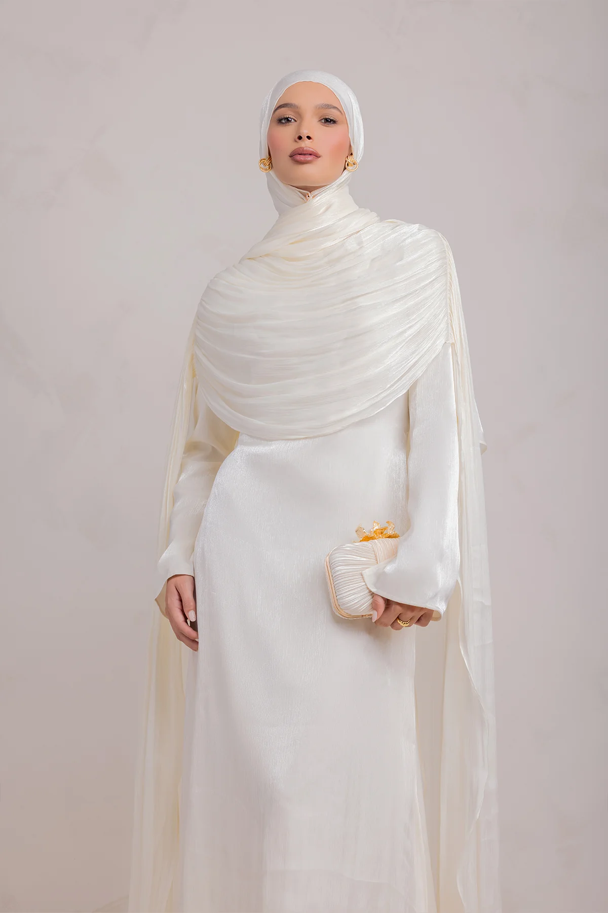 Muna Cape Gown - Ivory - Image 7