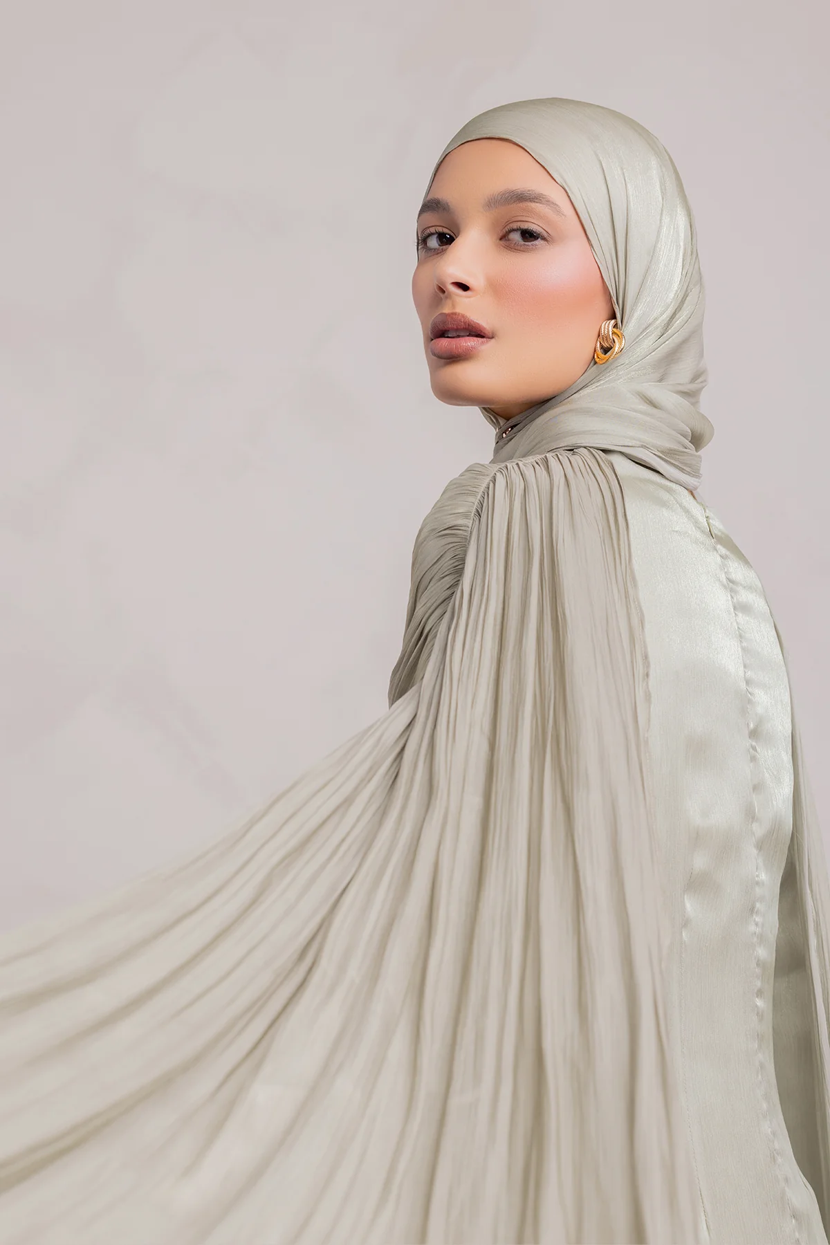 Muna Cape Gown - Eucalyptus Veil - Image 7