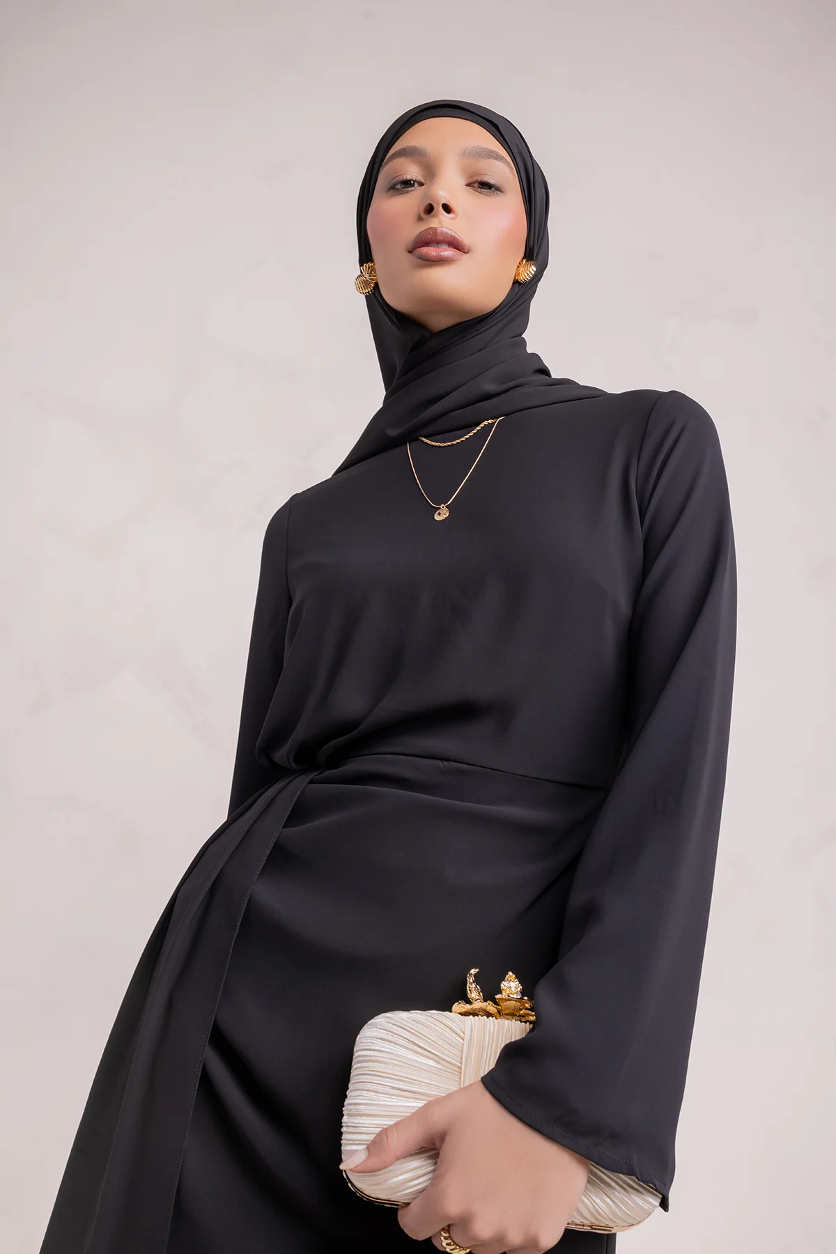 Nada Asymmetrical Tunic & Pant Set - Black - Image 13