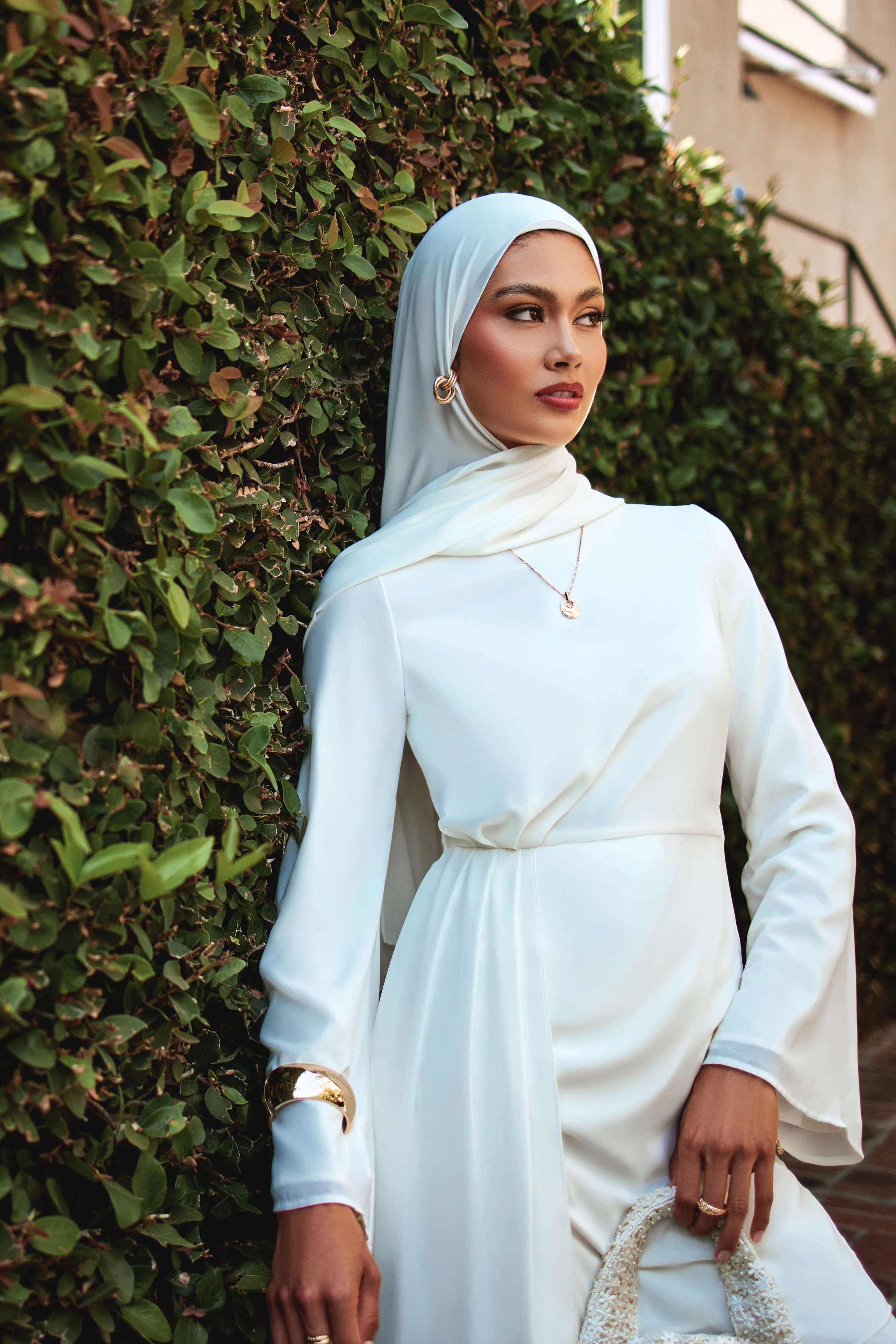 Nada Asymmetrical Tunic & Pant Set - Off White - Image 12