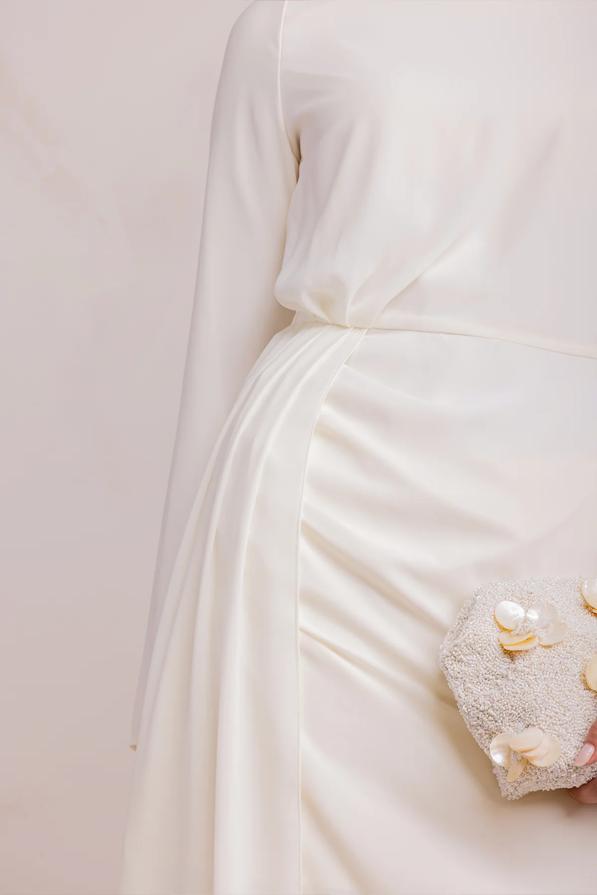 Nada Asymmetrical Tunic & Pant Set - Off White - Image 8