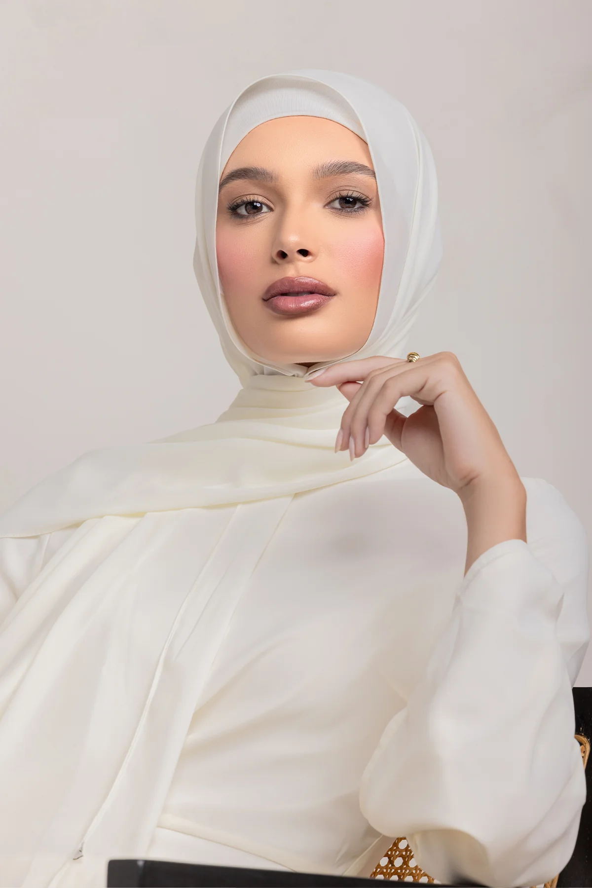 Nada Matching Hijab - Off White - Image 5
