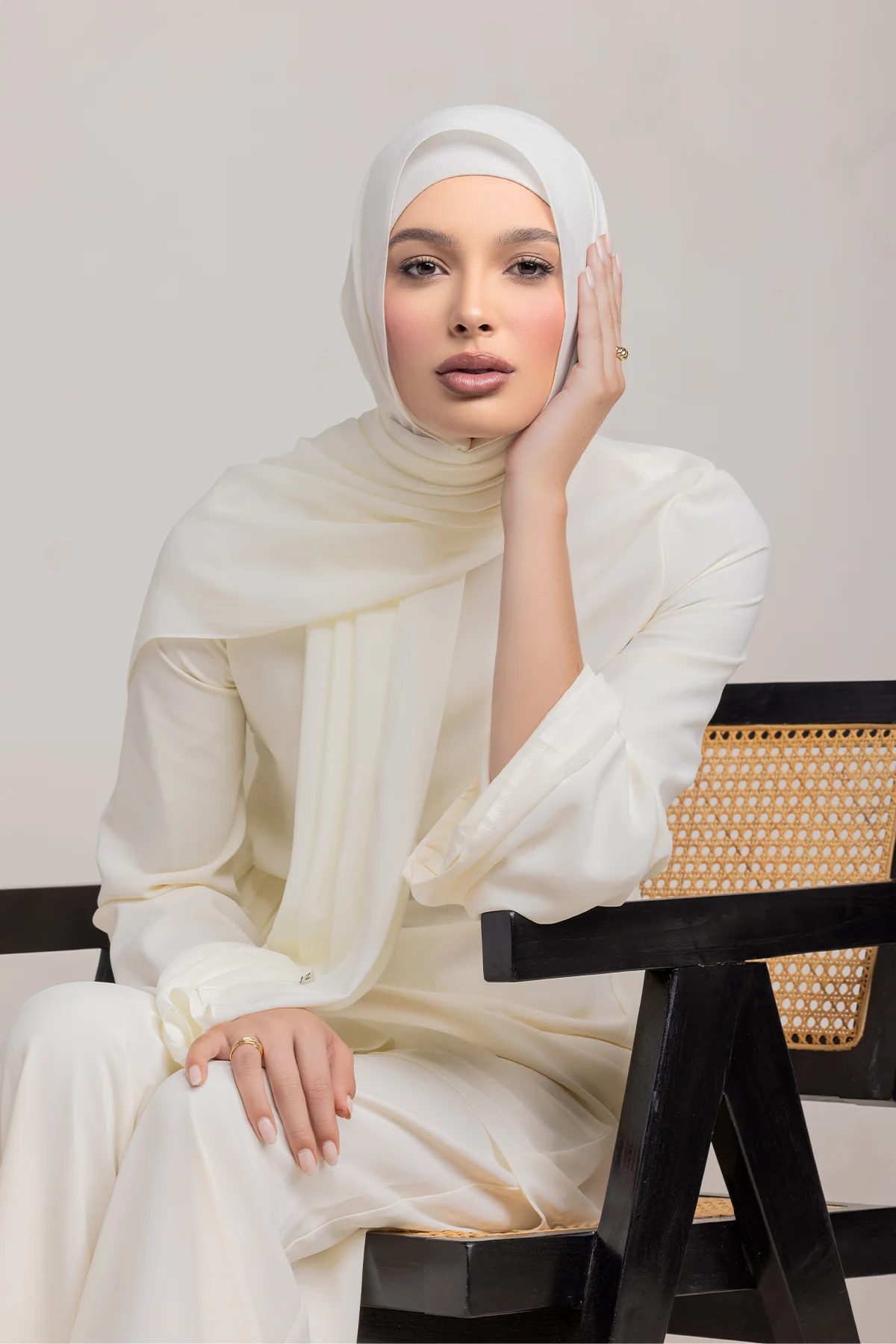 Nada Matching Hijab - Off White - Image 6