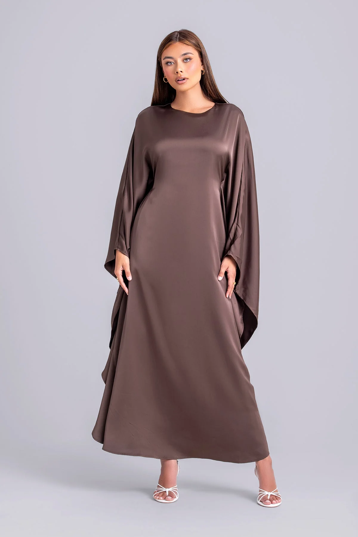 Nadine Abaya Kaftan- Chocolate - Image 3