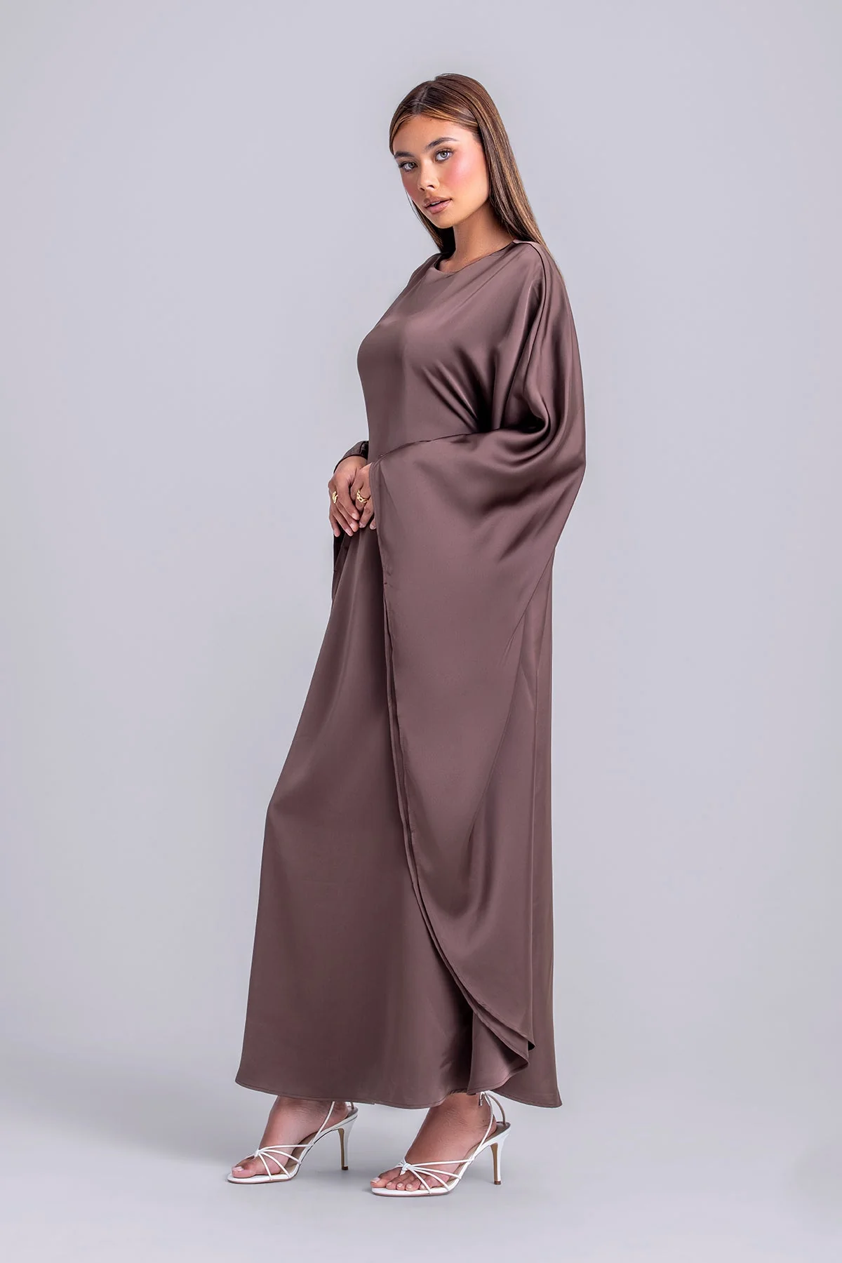 Nadine Abaya Kaftan- Chocolate - Image 4
