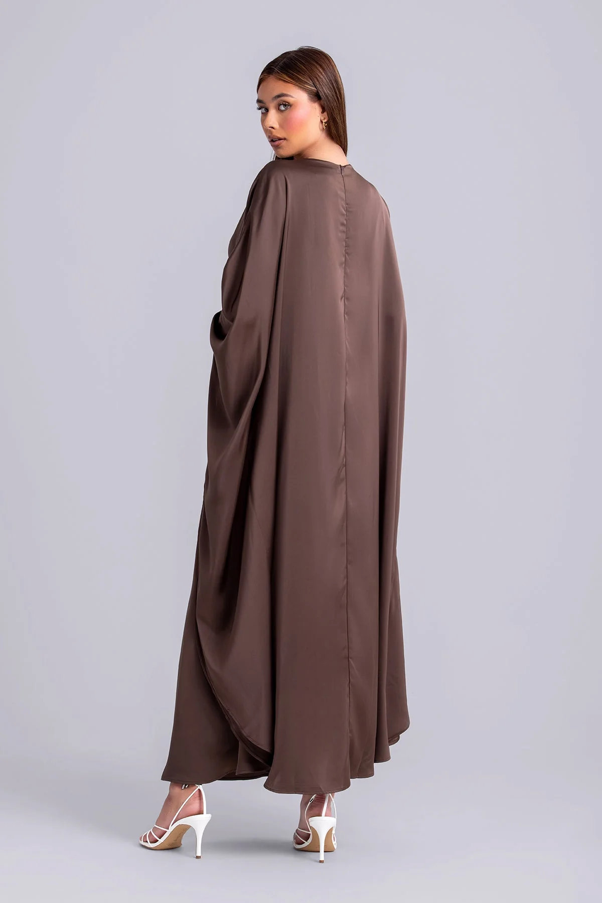 Nadine Abaya Kaftan- Chocolate - Image 5