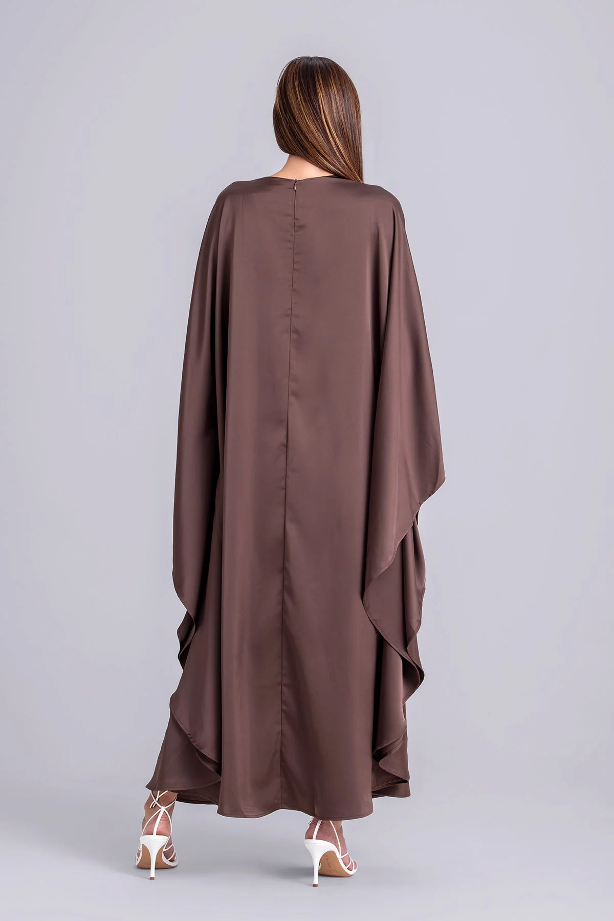 Nadine Abaya Kaftan- Chocolate - Image 6