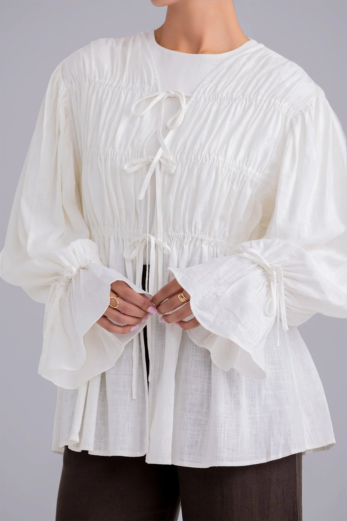 Najla Linen & Top Set - Macchiato - Image 5