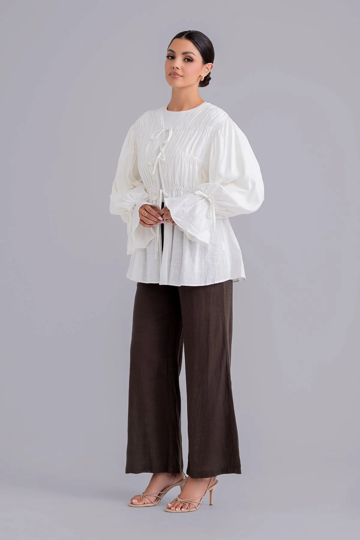 Najla Linen & Top Set - Macchiato - Image 6