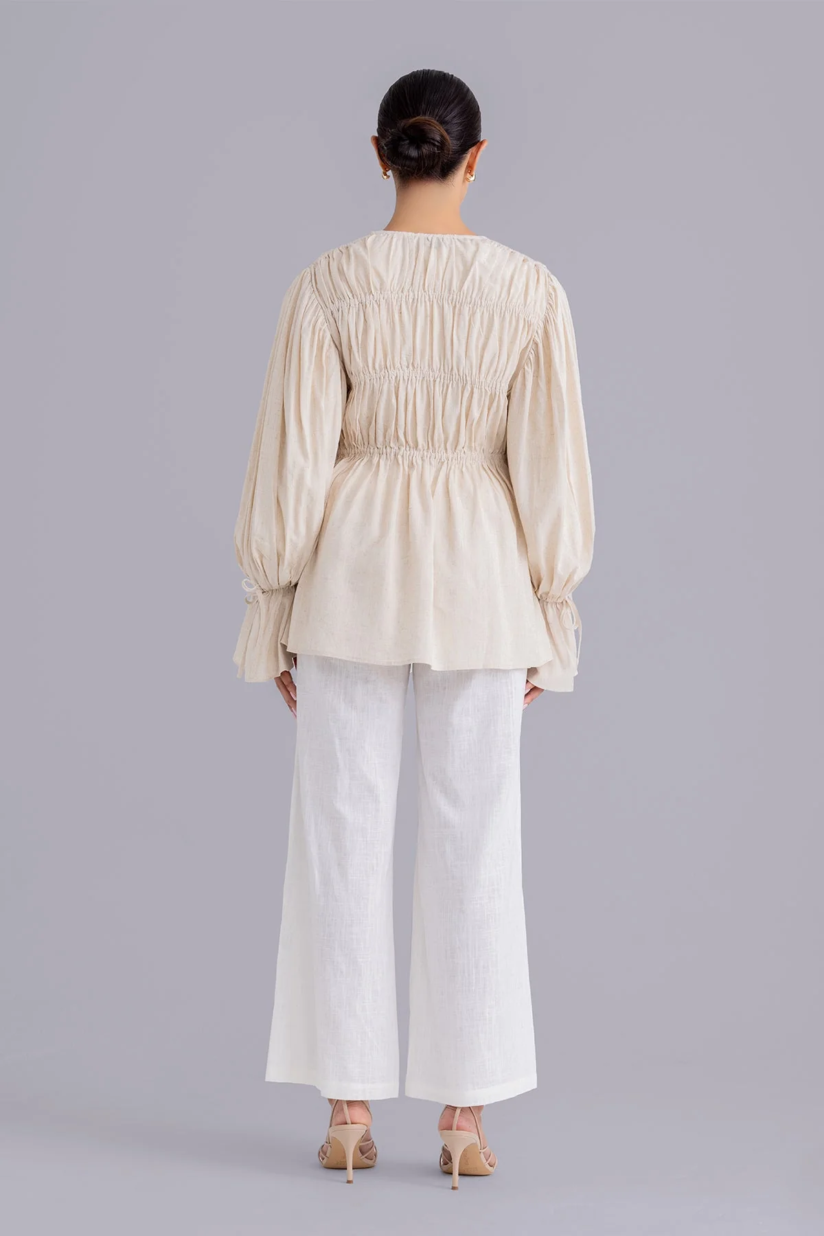 Najla Linen & Top Set - Vanilla Cloud - Image 6
