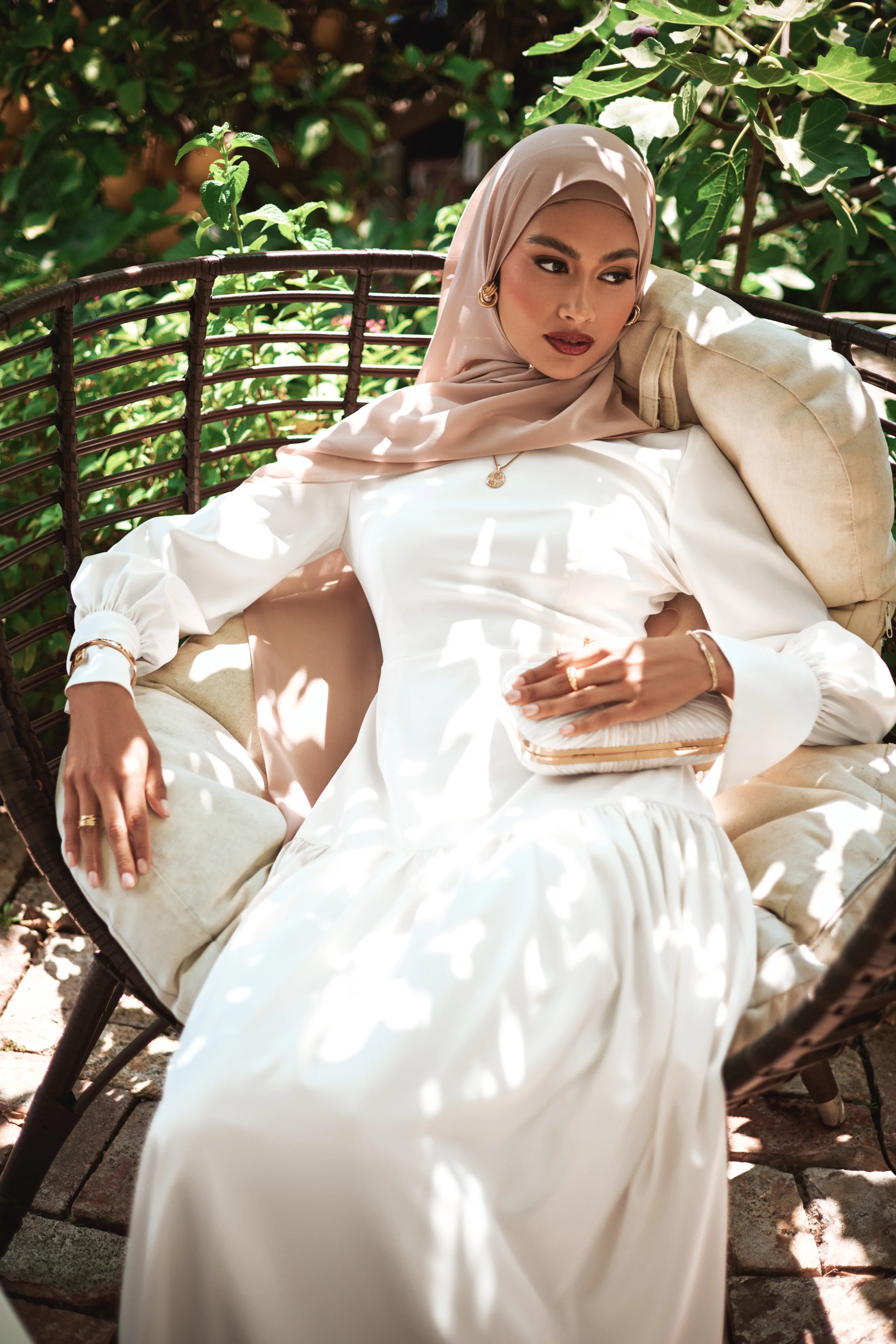 Nideen Maxi Dress - Off White - Image 10