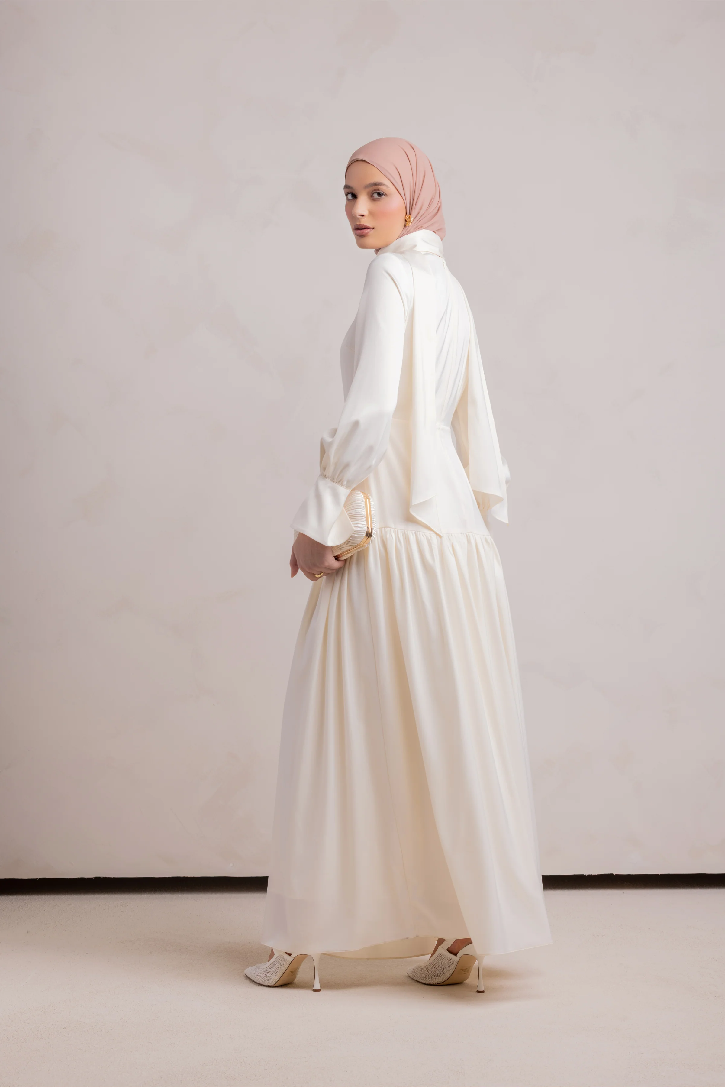 Nideen Maxi Dress - Off White - Image 13