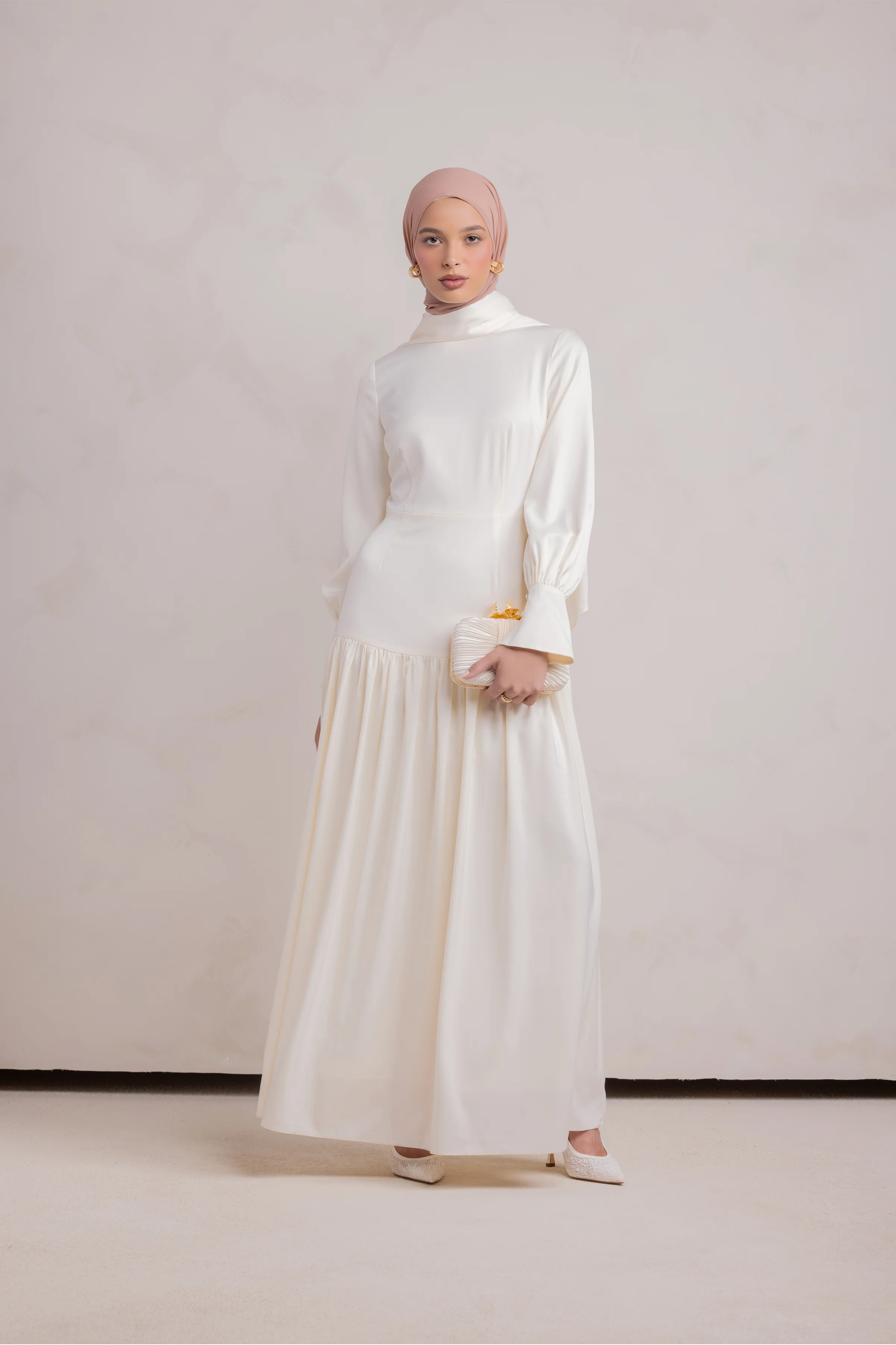 Nideen Maxi Dress - Off White - Image 14