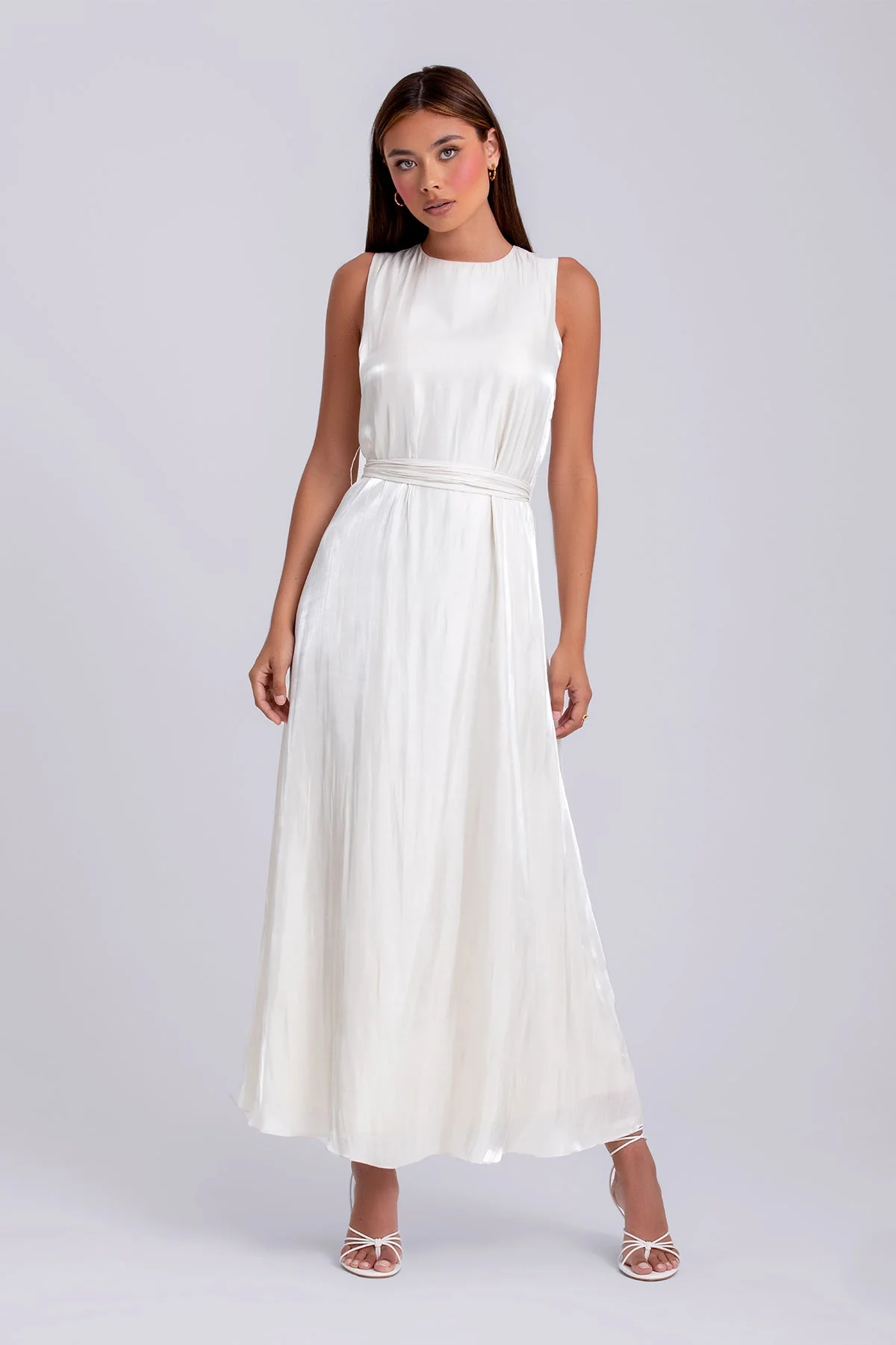 Nora Two Piece Abaya Set- Ivory - Image 2
