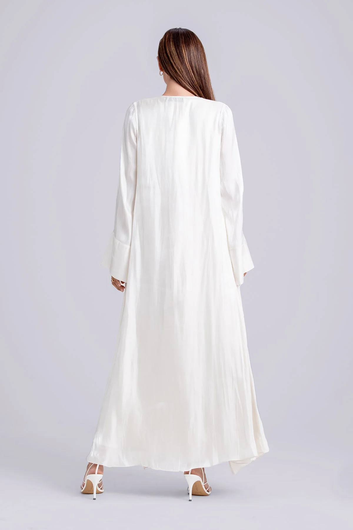 Nora Two Piece Abaya Set- Ivory - Image 5