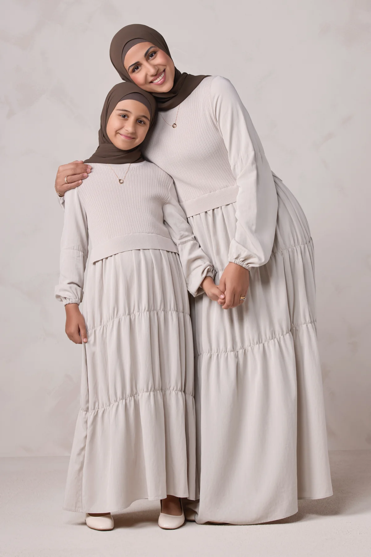 Norhan Everyday Kids Maxi Dress - Beige - Image 3