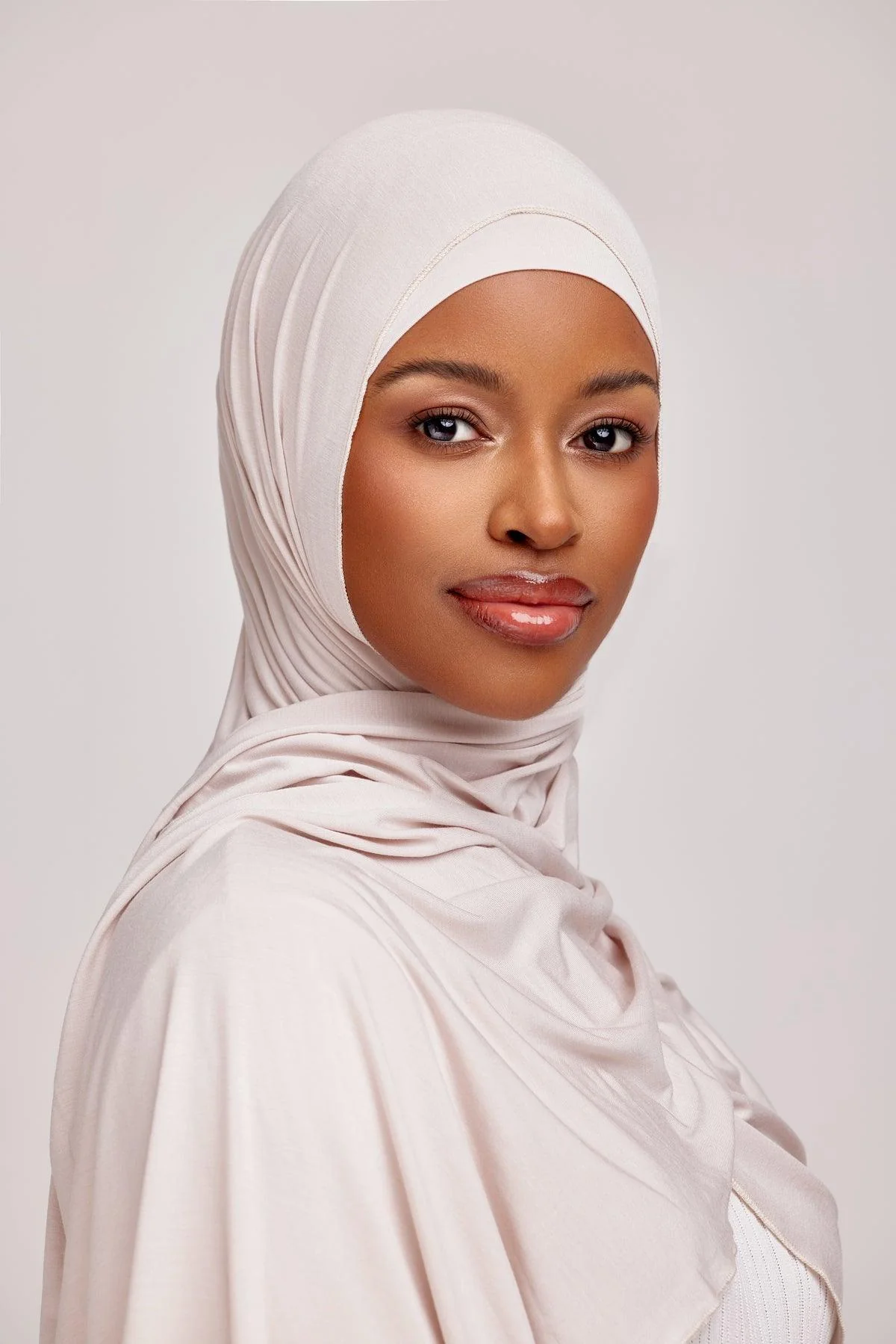 OEKO-TEX™ Bamboo Jersey Hijab Set - Blush Stone - Image 5
