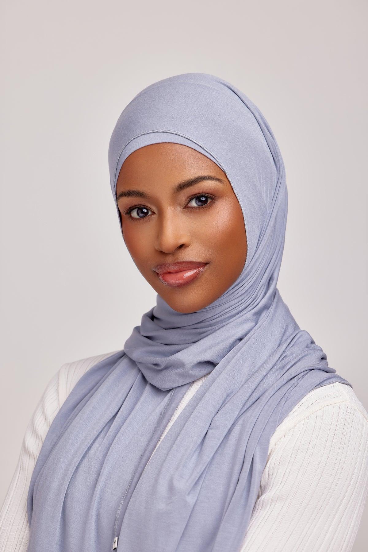 OEKO-TEX™ Bamboo Jersey Hijab Set - Indigo Isles - Image 3
