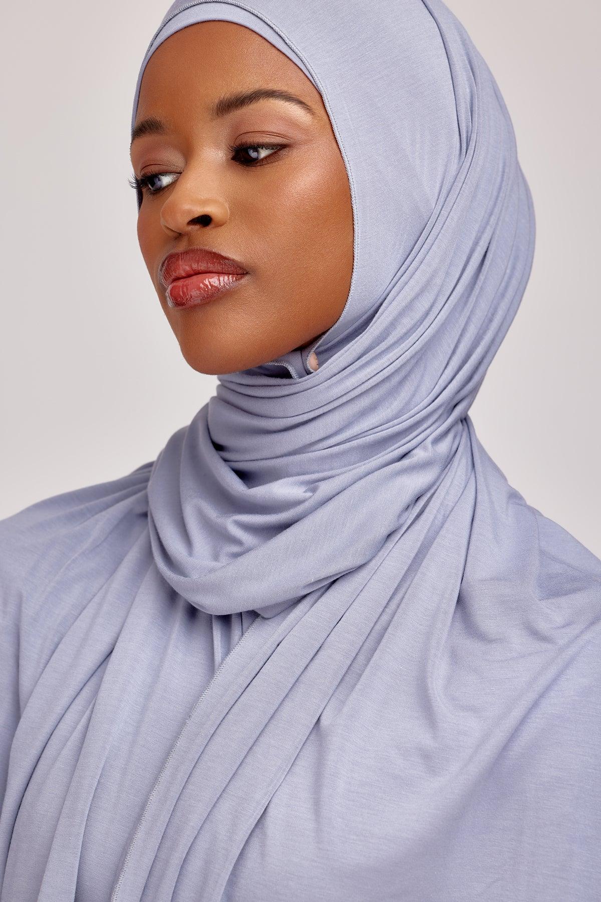 OEKO-TEX™ Bamboo Jersey Hijab Set - Indigo Isles - Image 4