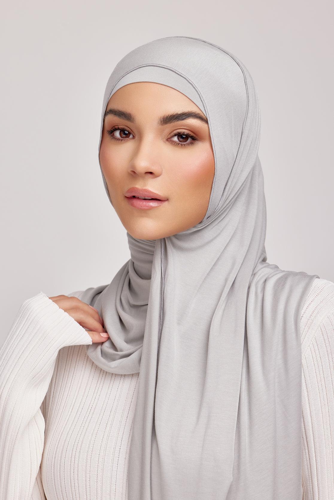 OEKO-TEX™ Bamboo Jersey Hijab Set - Minted Meadow - Image 4
