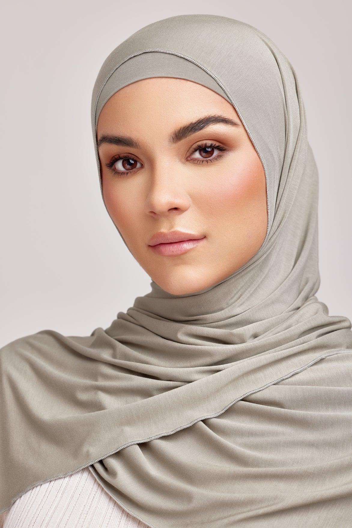 OEKO-TEX™ Bamboo Jersey Hijab Set - Moss Whisper - Image 2