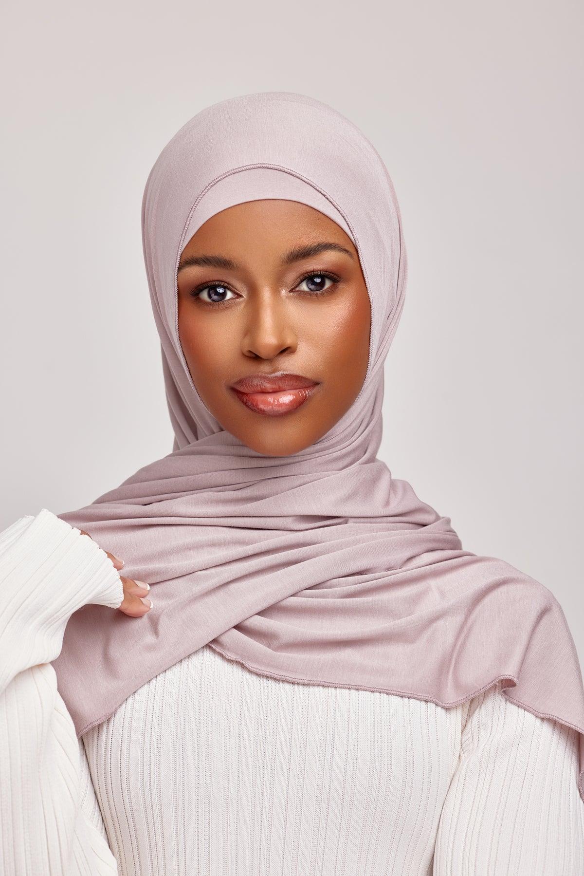 OEKO-TEX™ Bamboo Jersey Hijab Set - Orchid Oasis - Image 3