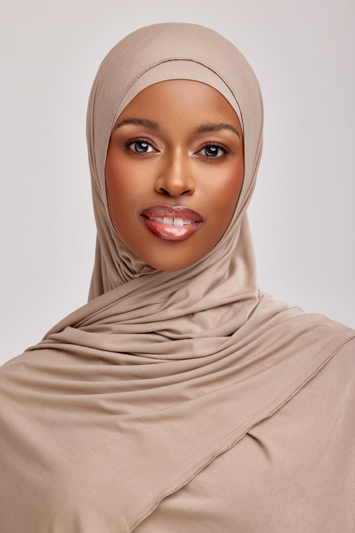 OEKO-TEX™ Bamboo Jersey Hijab Set - Sunset Beach - Image 4