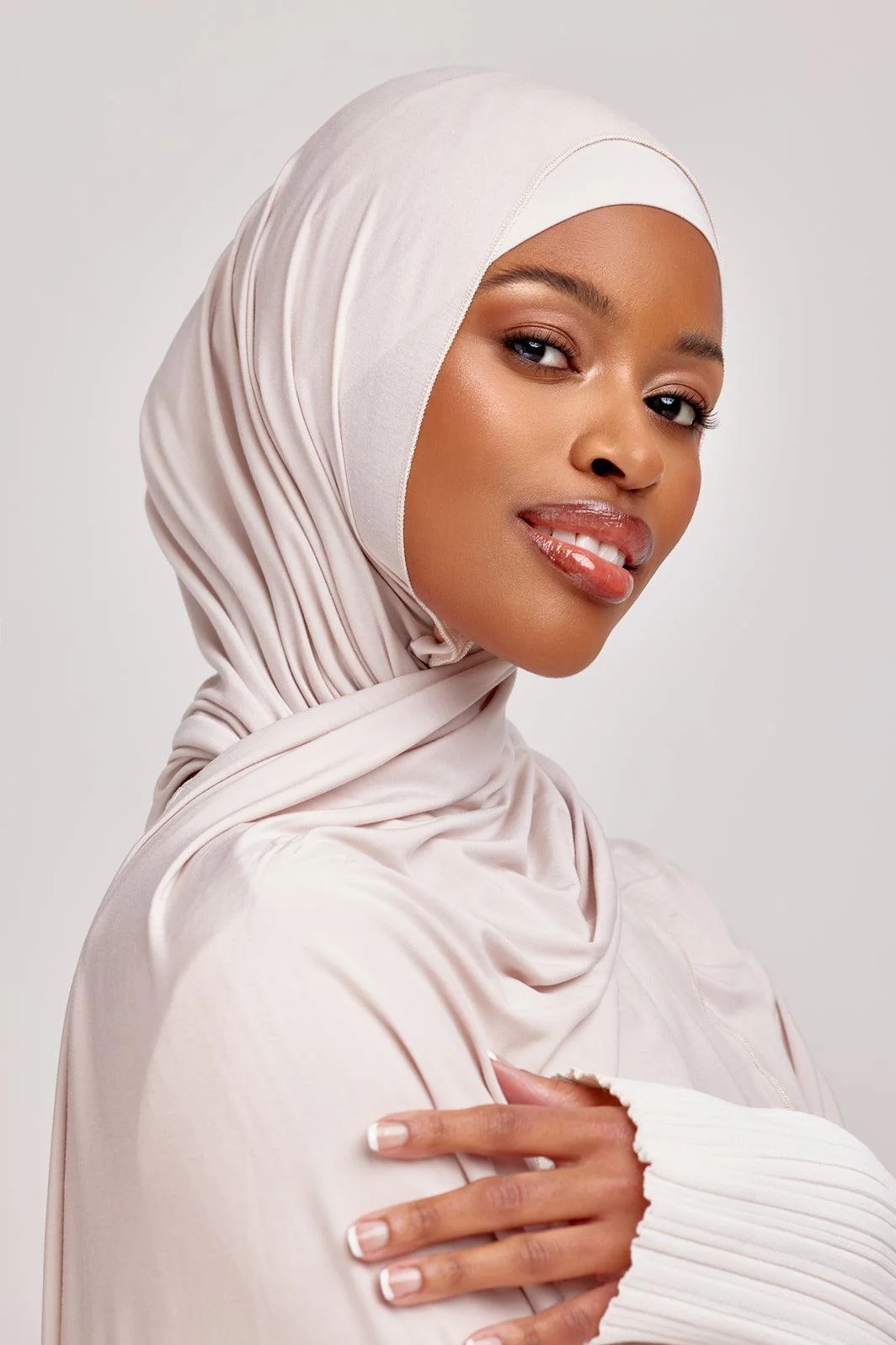 OEKO-TEX™ Bamboo Jersey Hijab Set - Terra Rose - Image 3