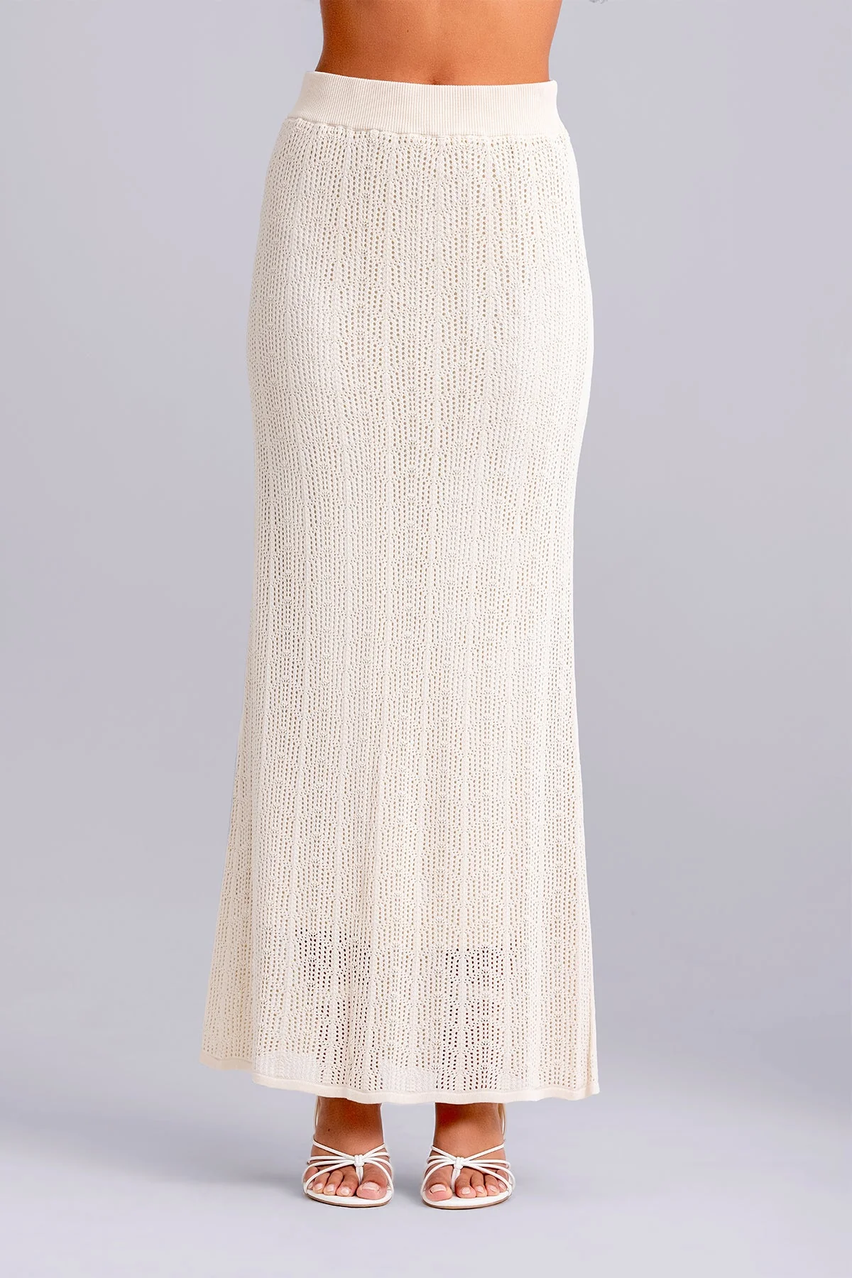 Oula Crochet Top & Maxi Skirt Set- Oatmeal - Image 6