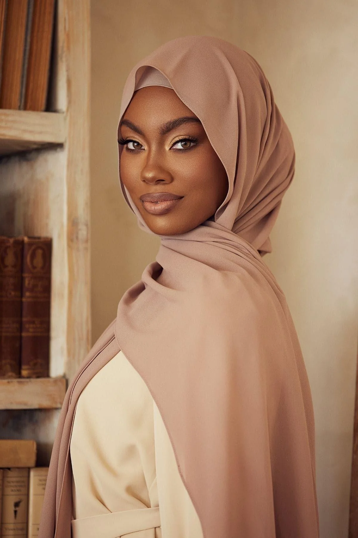 Premium Chiffon Hijab - Khaki
