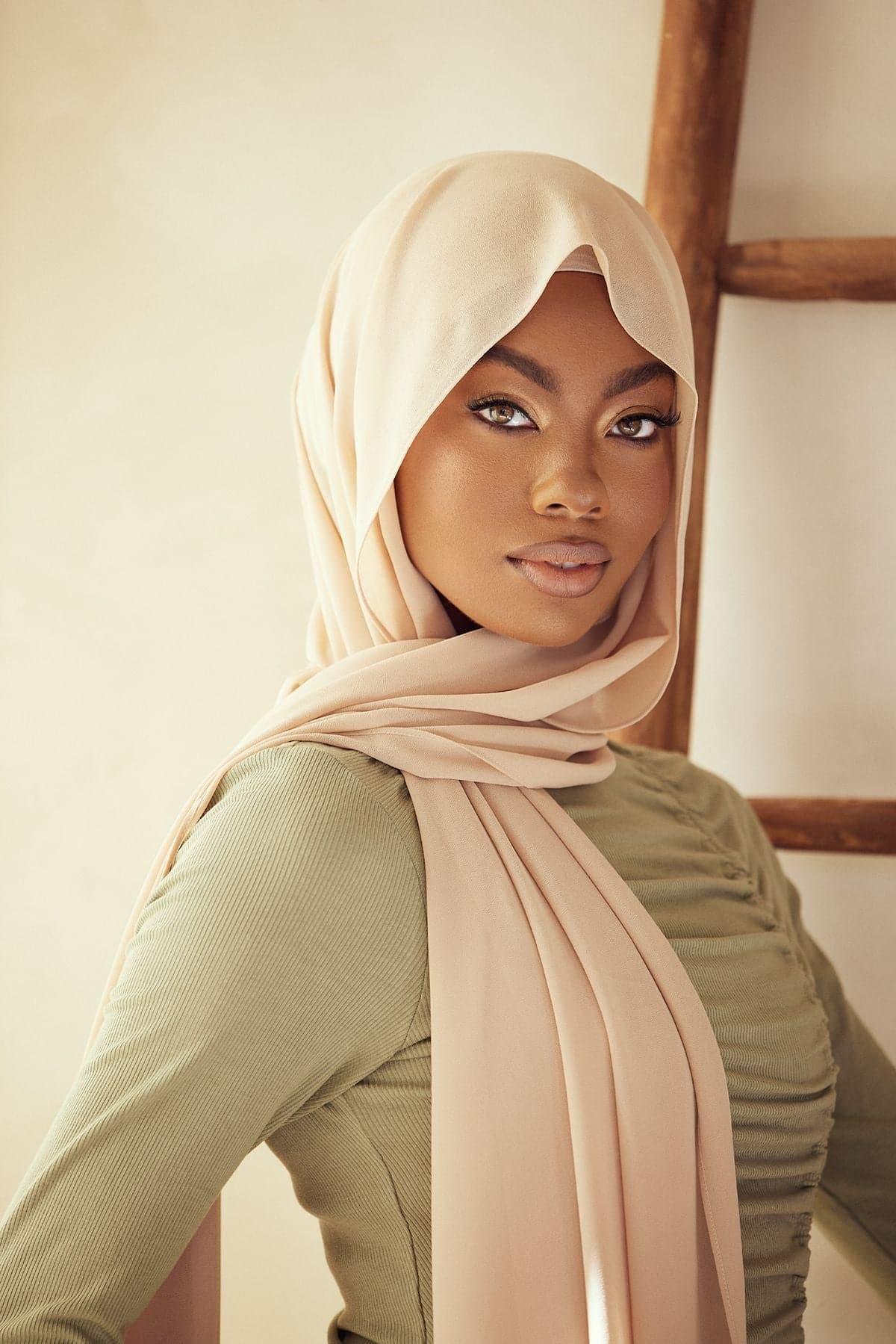 Premium Chiffon Hijab - Linen