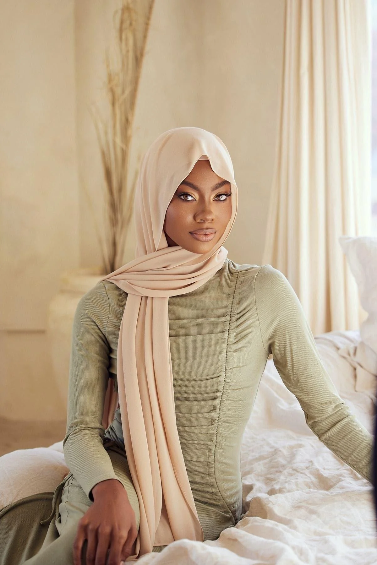 Premium Chiffon Hijab - Linen - Image 3