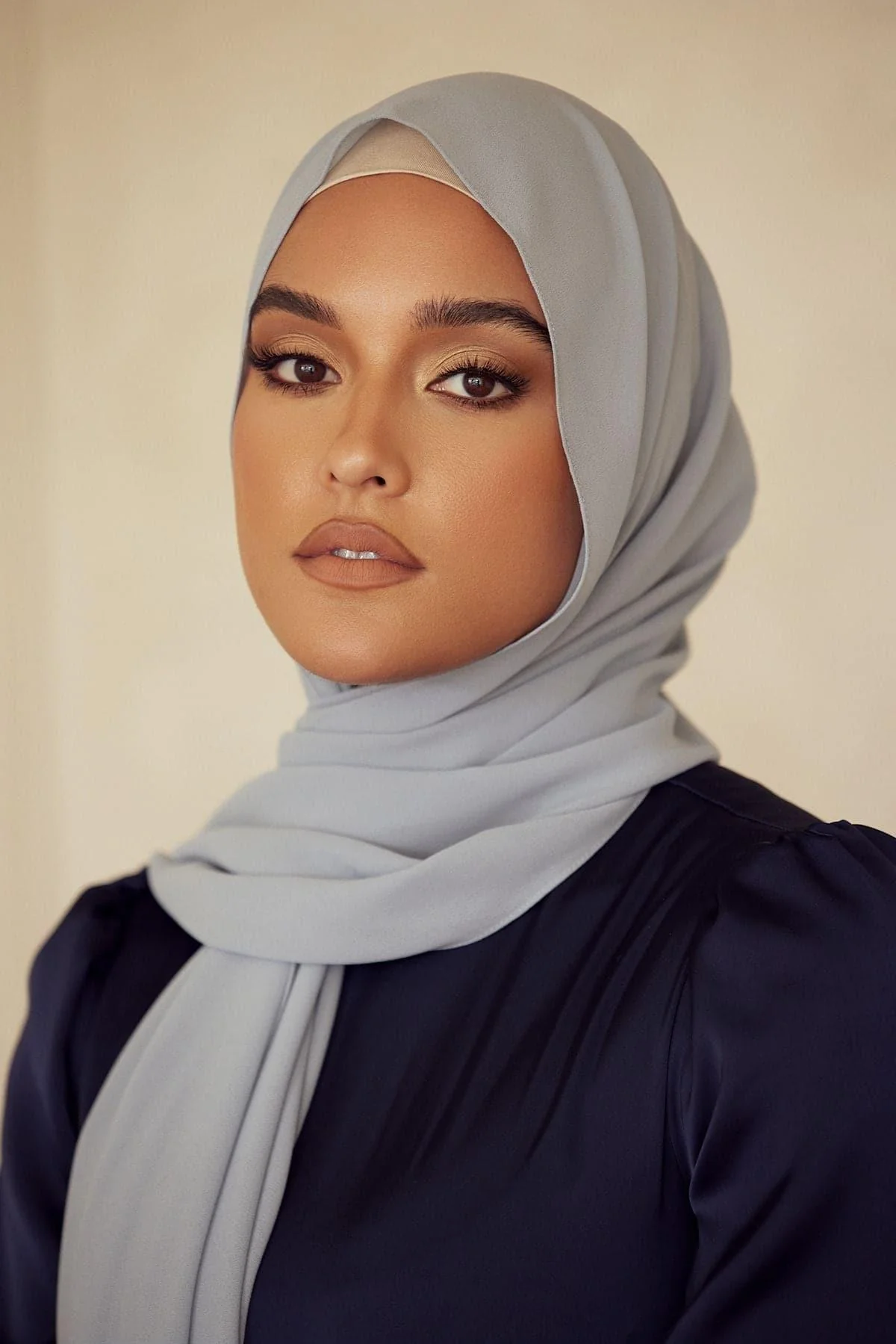 Premium Chiffon Hijab - Powder
