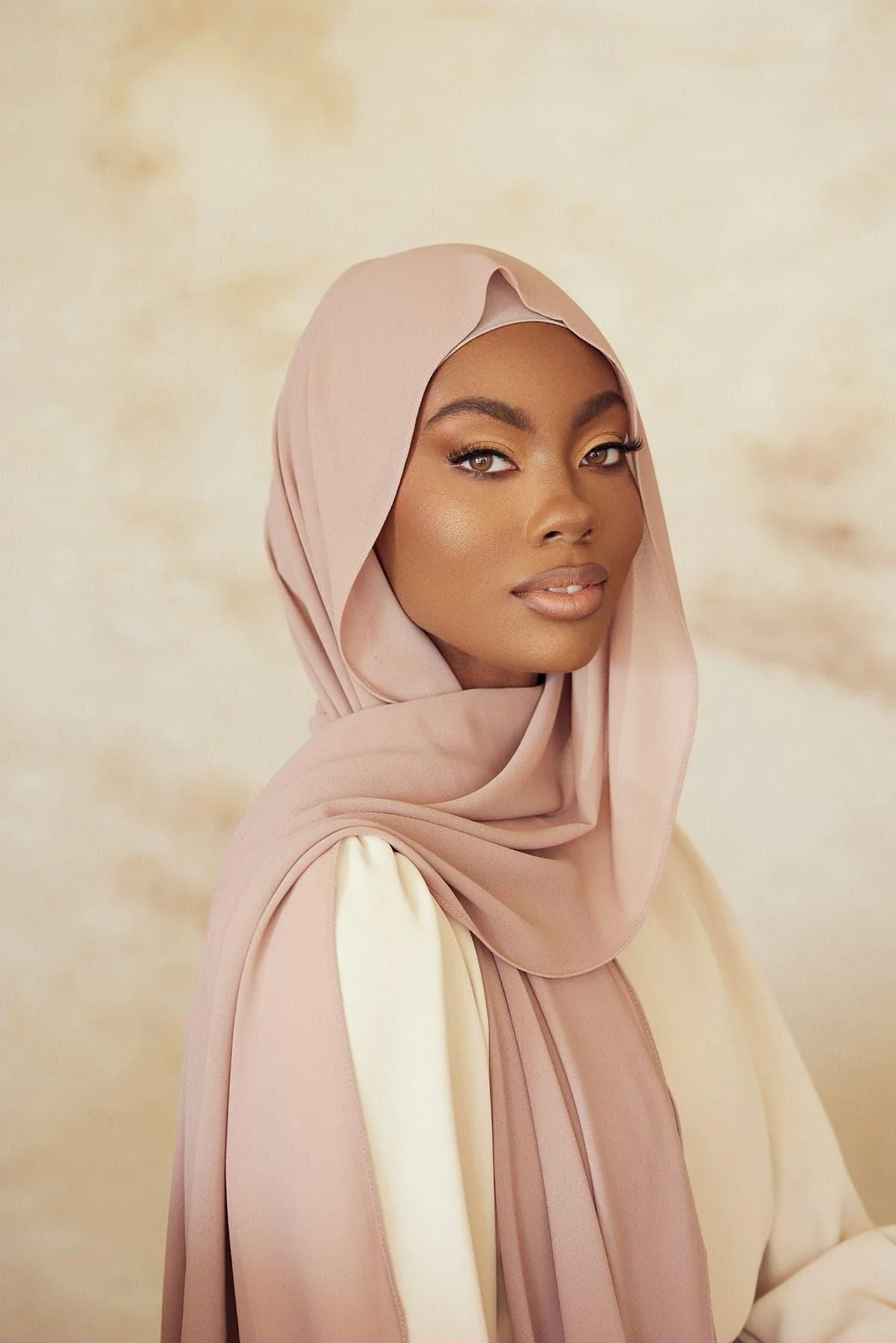 Premium Chiffon Hijab - Sand