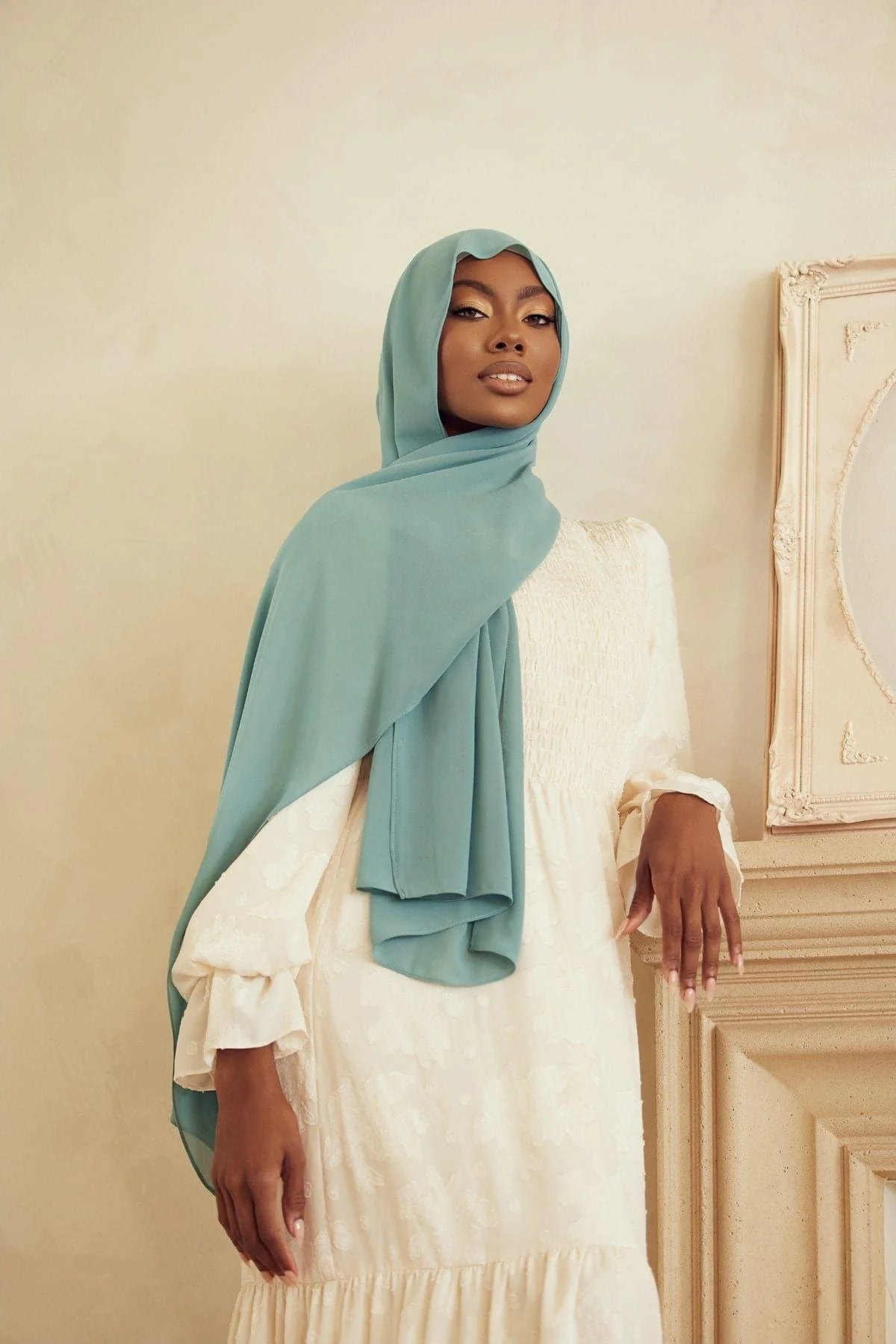 Premium Chiffon Hijab - Sapphire - Image 2