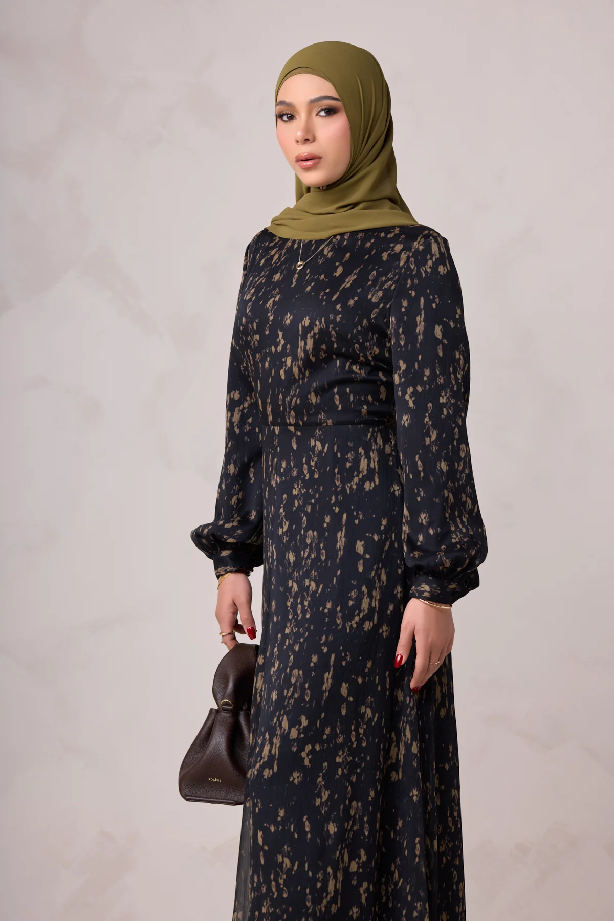 Qamar Long Sleeve Maxi Dress - Image 7