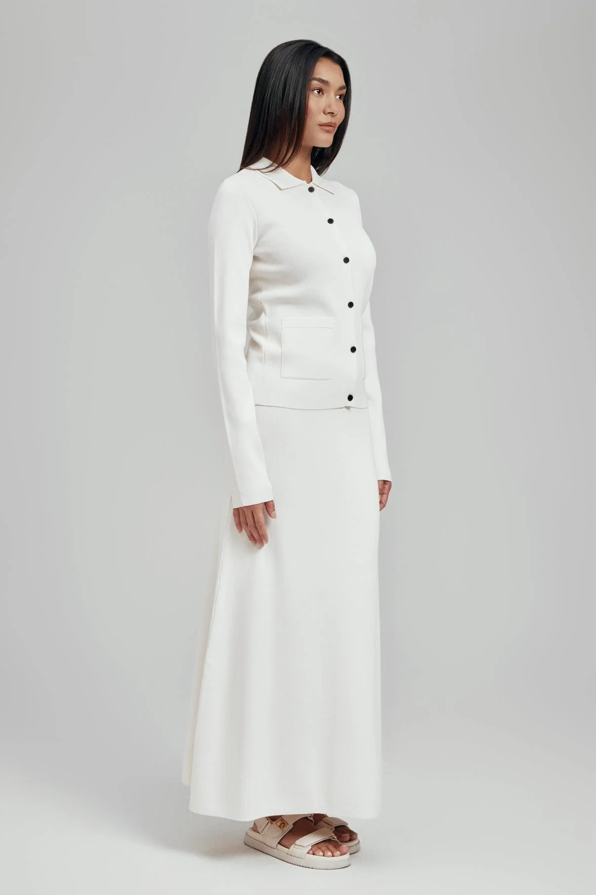 Raya Flat Knit Maxi Skirt - Image 5