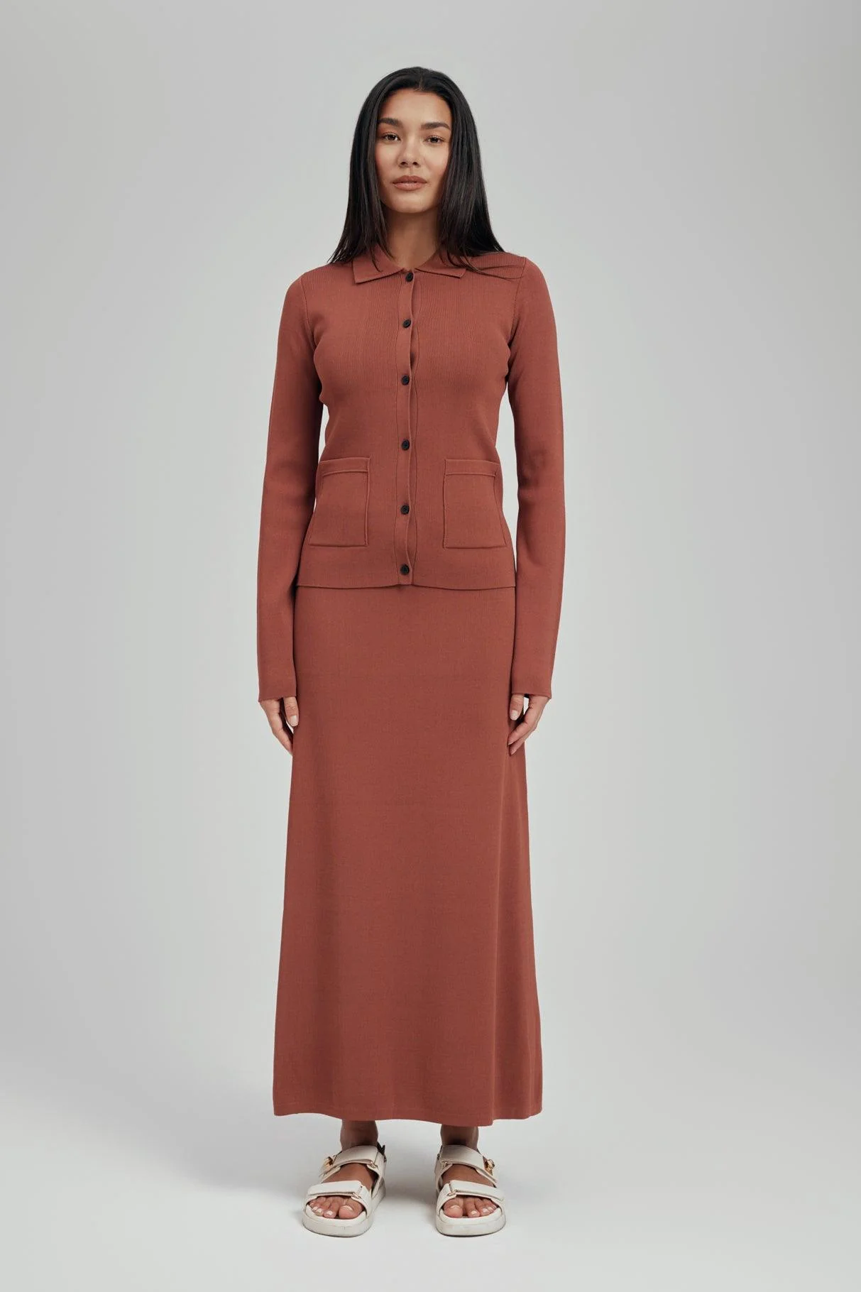 Raya Flat Knit Maxi Skirt - Image 4