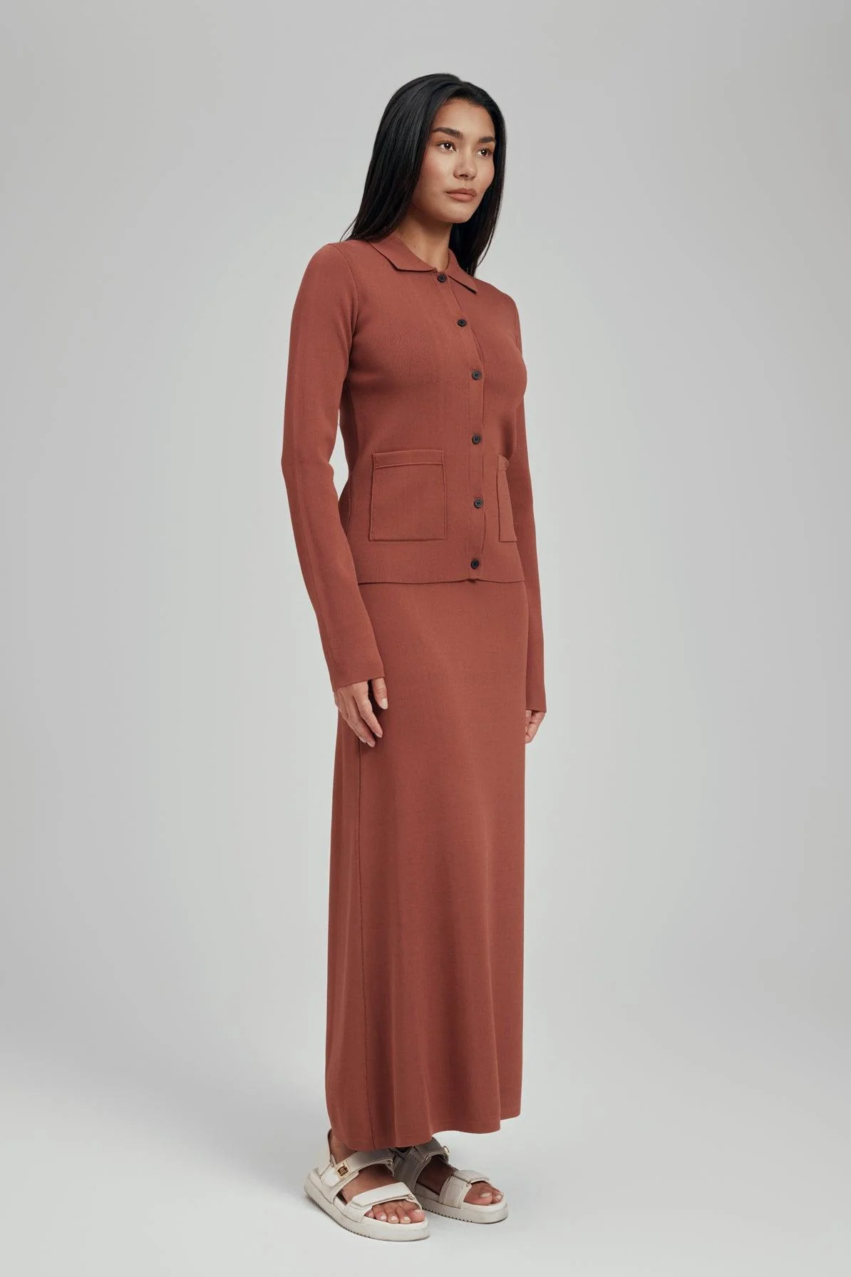 Raya Flat Knit Maxi Skirt - Image 5