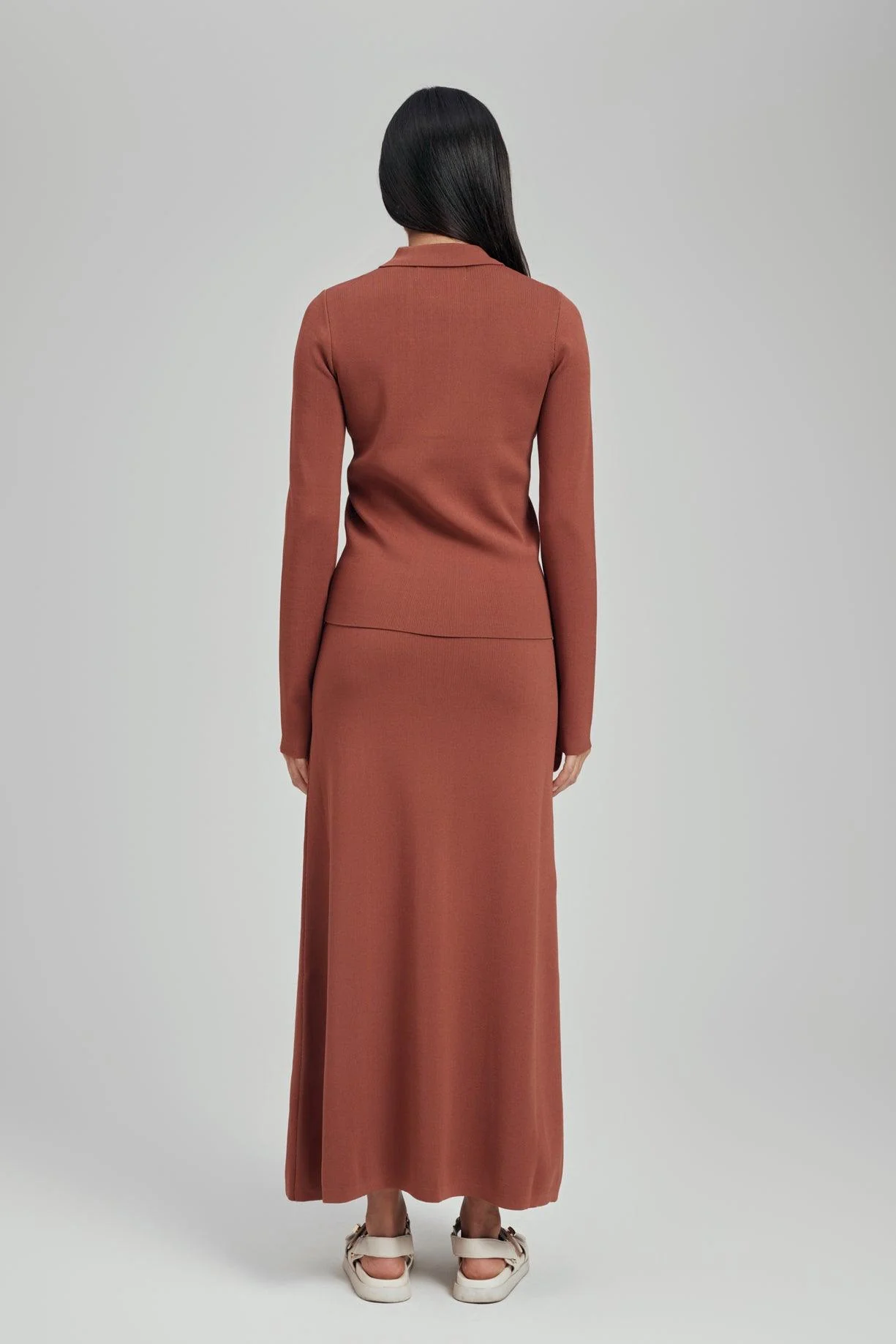 Raya Flat Knit Maxi Skirt - Image 7