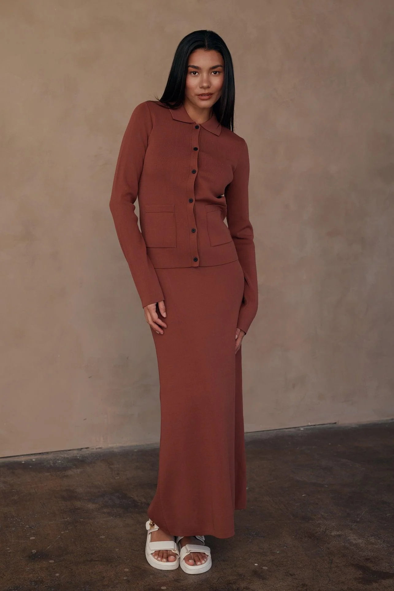 Raya Long Sleeve Flat Knit Cardigan - Image 6