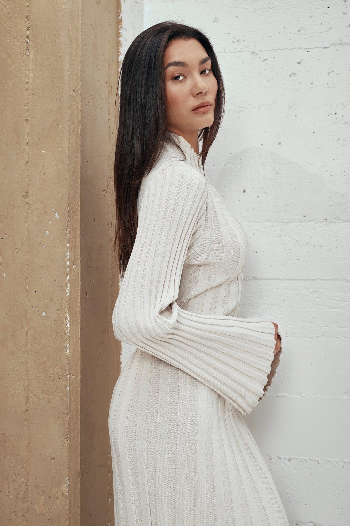 Remi Ribbed Knit Long Sleeve Maxi Dress - Image 7