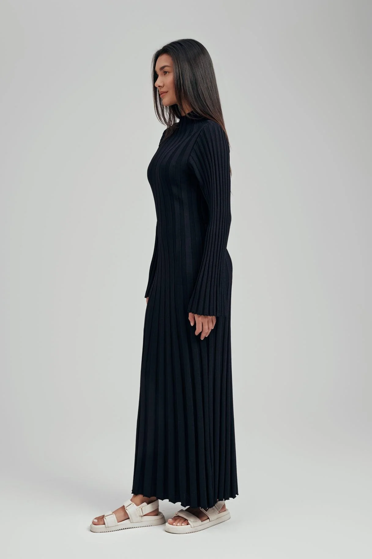 Remi Ribbed Knit Long Sleeve Maxi Dress - Image 2