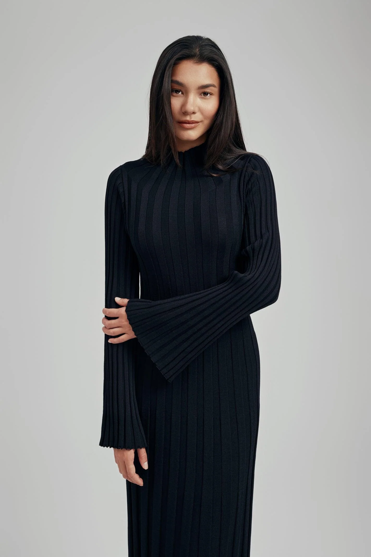 Remi Ribbed Knit Long Sleeve Maxi Dress - Image 4