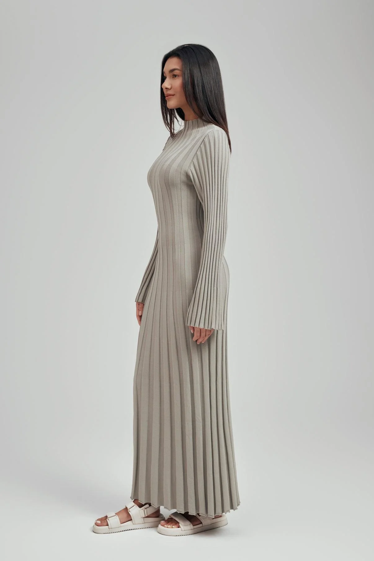 Remi Ribbed Knit Long Sleeve Maxi Dress - Image 3